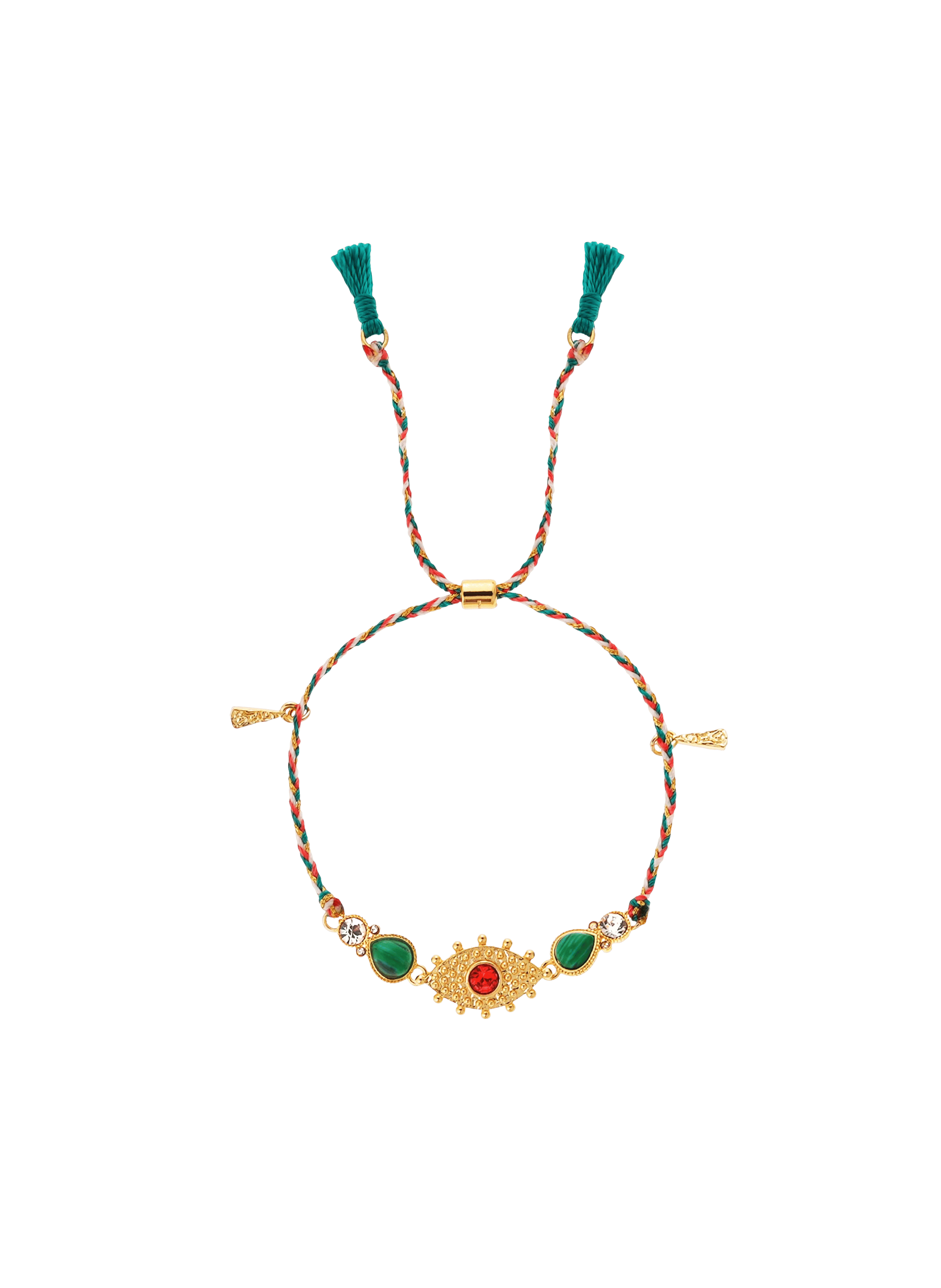 Bracelet cordon réglable avec pampilles kalie HIPANEMA Doré