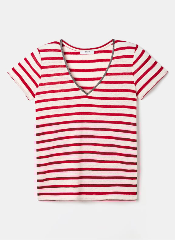 Top jersey bleu ciel fluide - tasmanie Rouge by ZAPA ZAPA Top jersey bleu ciel fluide - tasmanie Rouge
