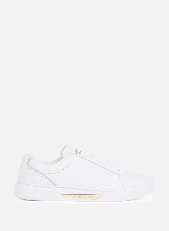 Leather sneakers White by TOMMY HILFIGER TOMMY HILFIGER Leather sneakers White