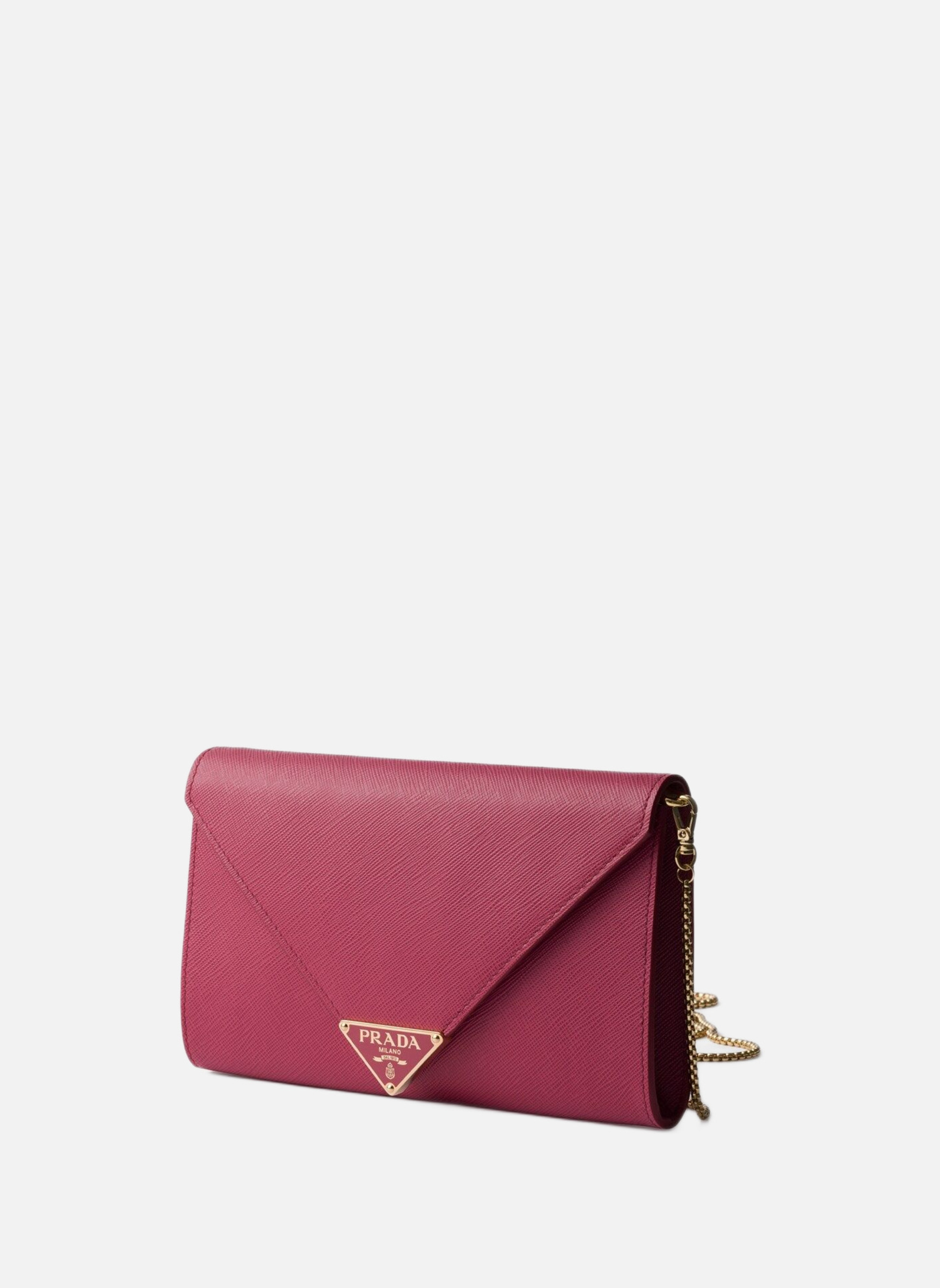 Mini sac en cuir saffiano PRADA Rose