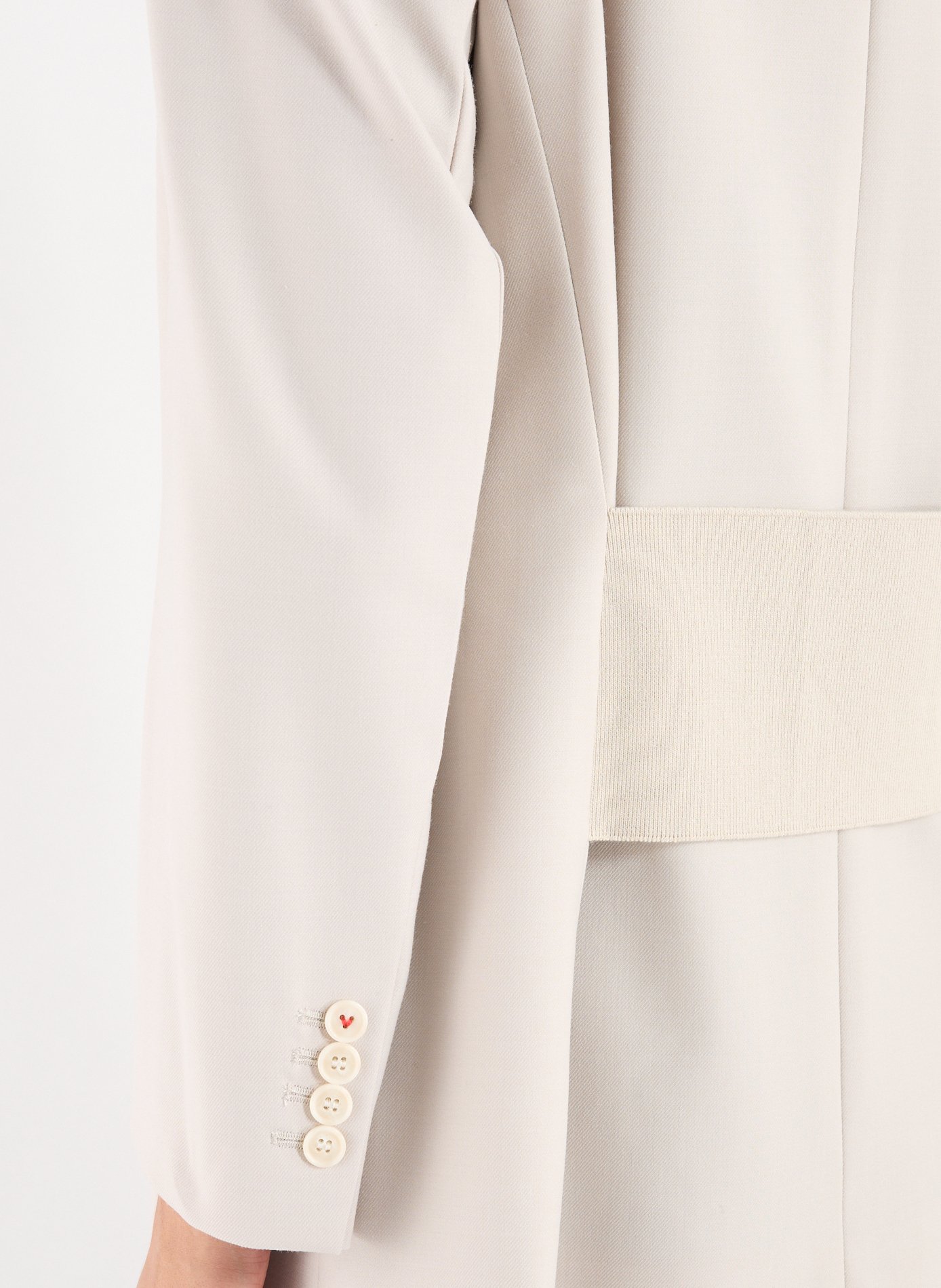 Fitted blended wool blazer VICTORIA BECKHAM Beige