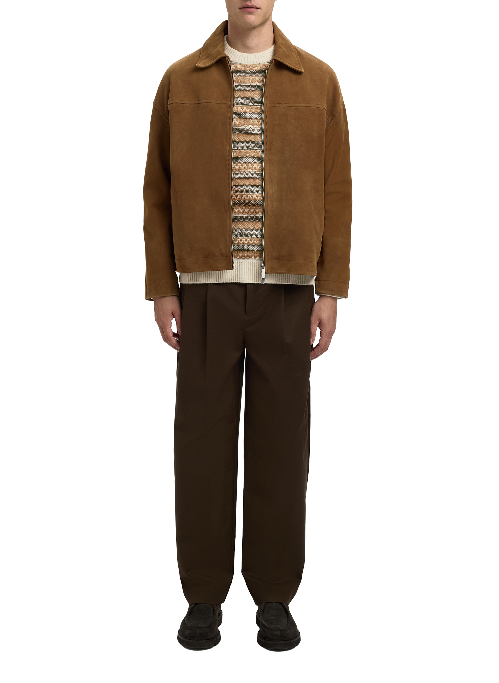 Straight wool blend sweater SELECTED Beige