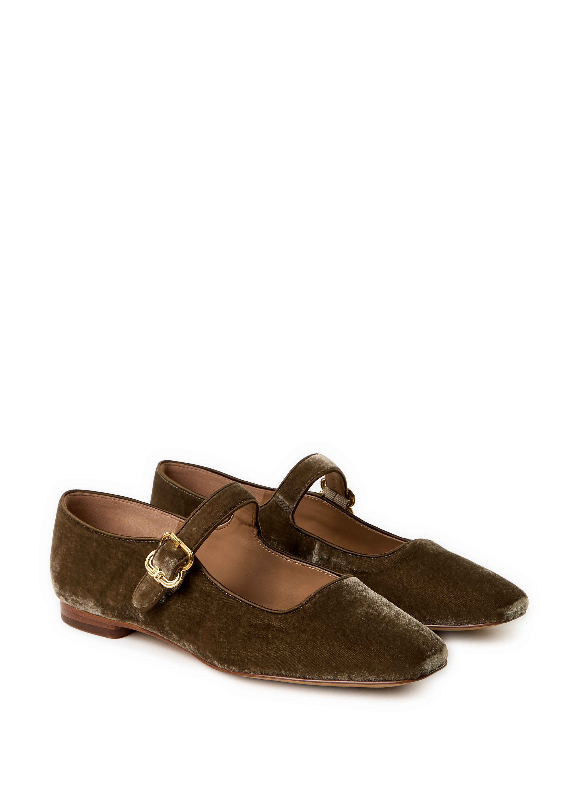 Ballerines plates à boucle Argent