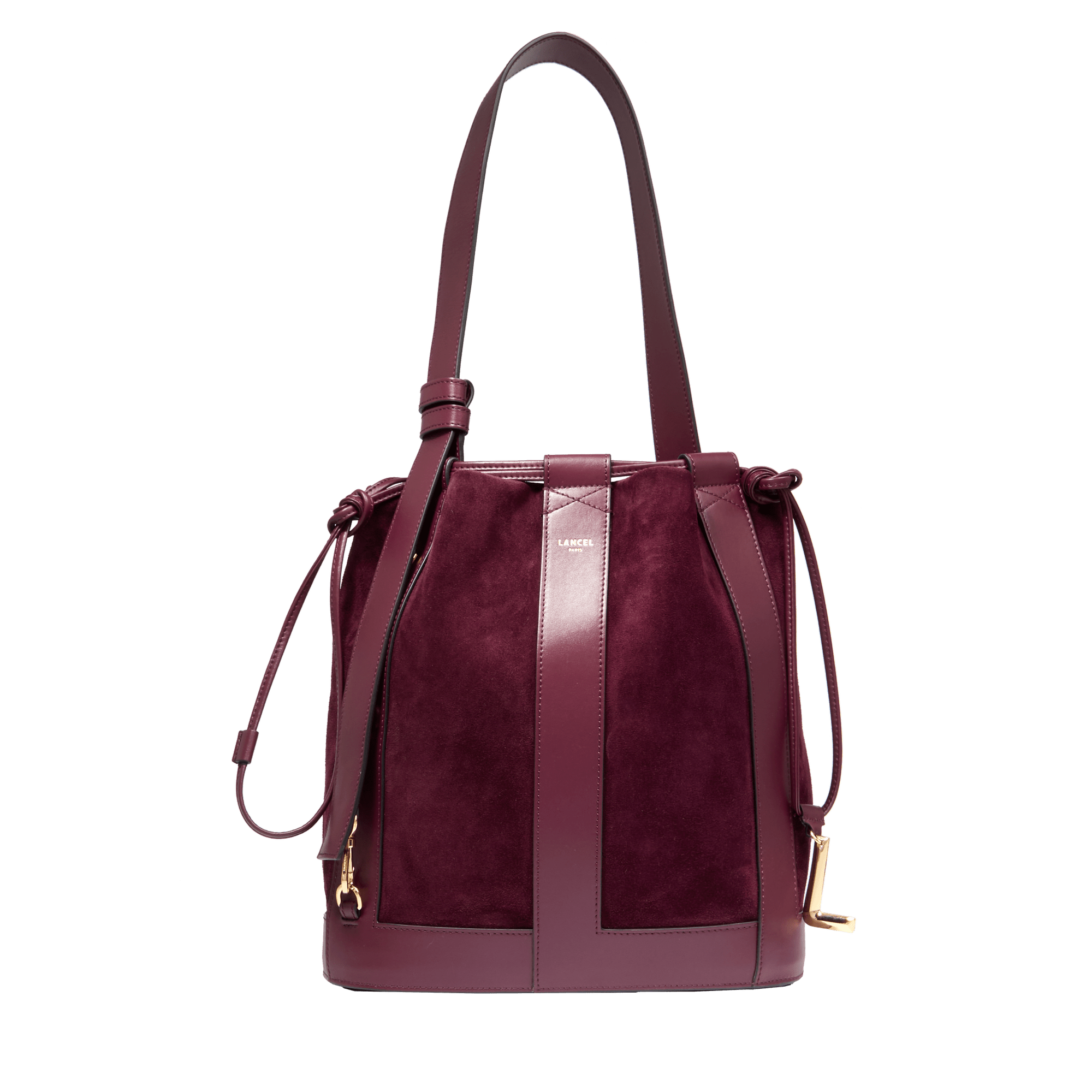 Sac seau m elles de lancel en cuir LANCEL Violet