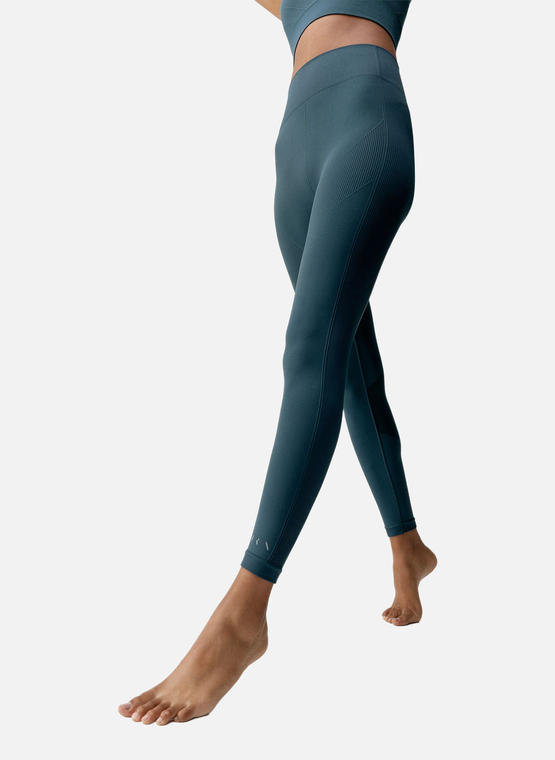 Legging de sport long seamless keren BORN LIVING YOGA Bleu
