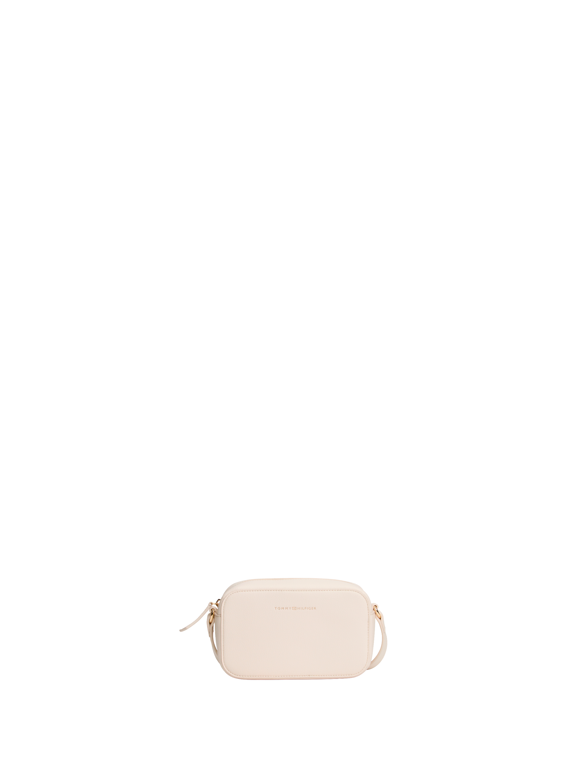 Faux leather shoulder camera bag TOMMY HILFIGER Beige