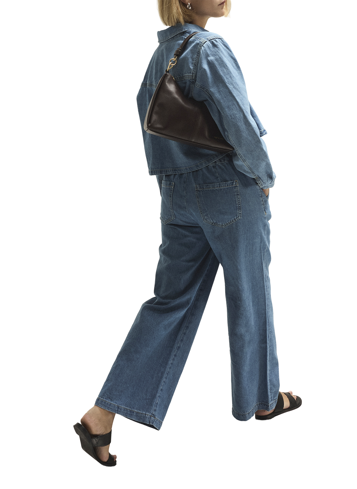 Sac métallisé Rejina en cuir NAT &amp; NIN Marron