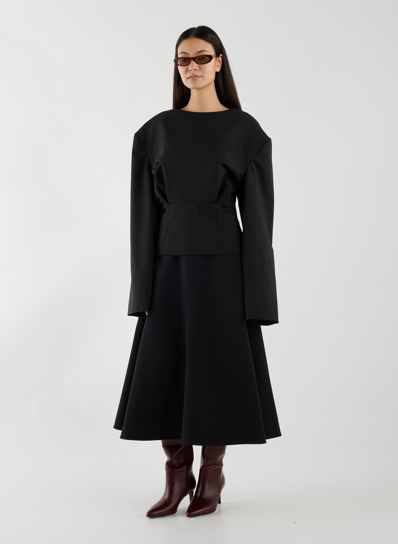 Top en laine mélangée A.W.A.K.E. MODE Noir