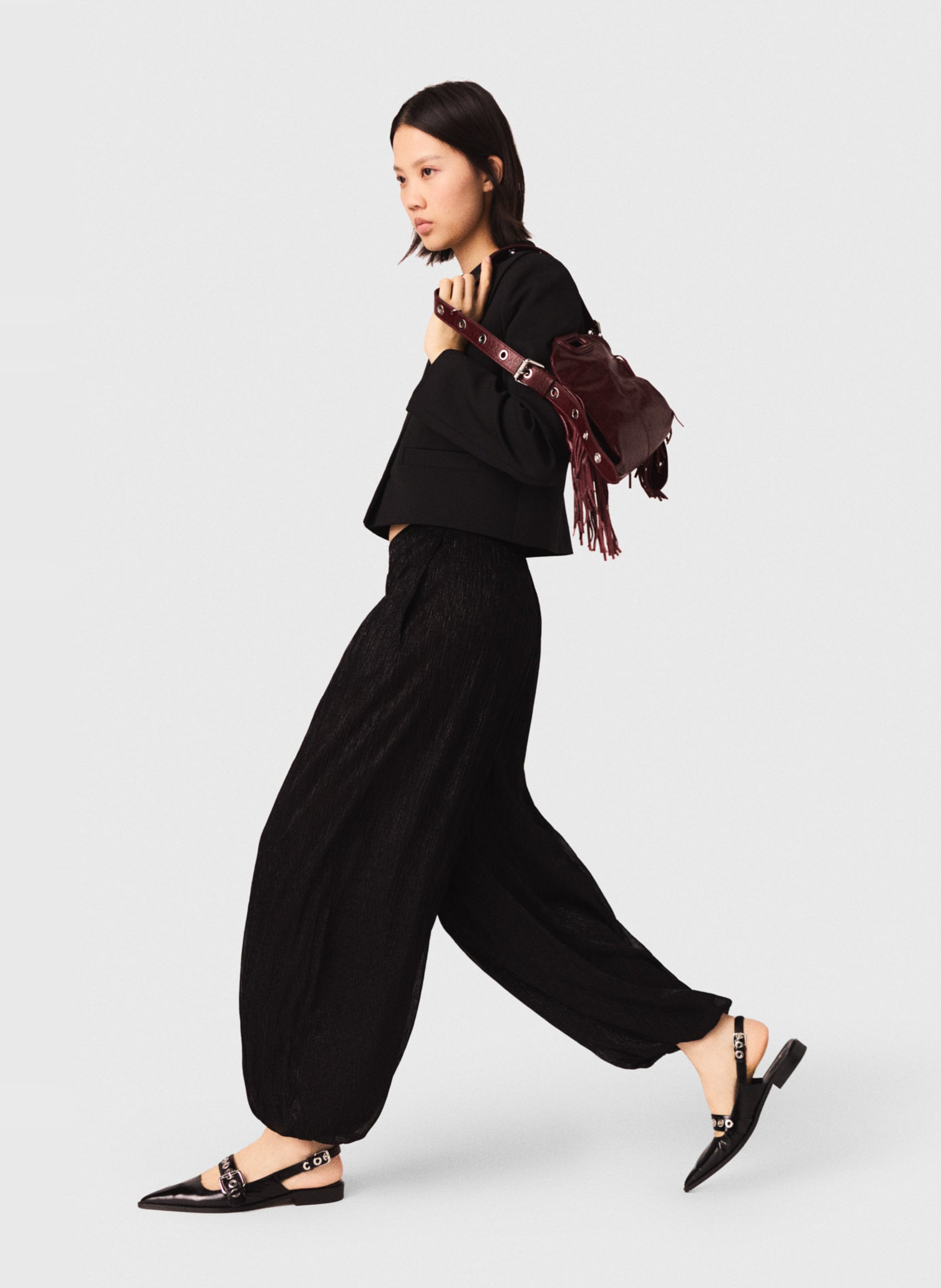 Pantalon large bouffant MAJE Noir