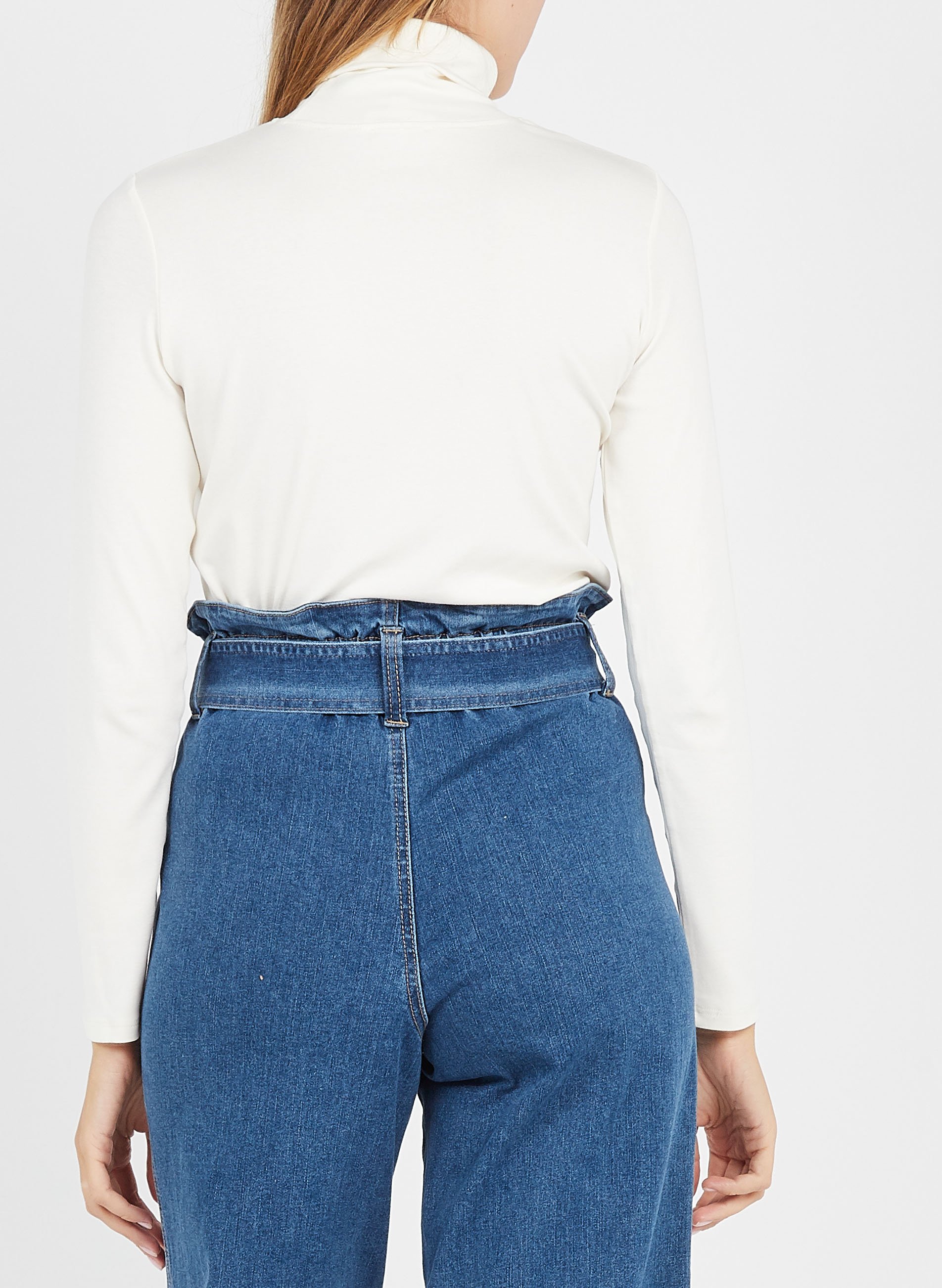 Tee-shirt droit col roulé ferguie MAISON 123 Blanc