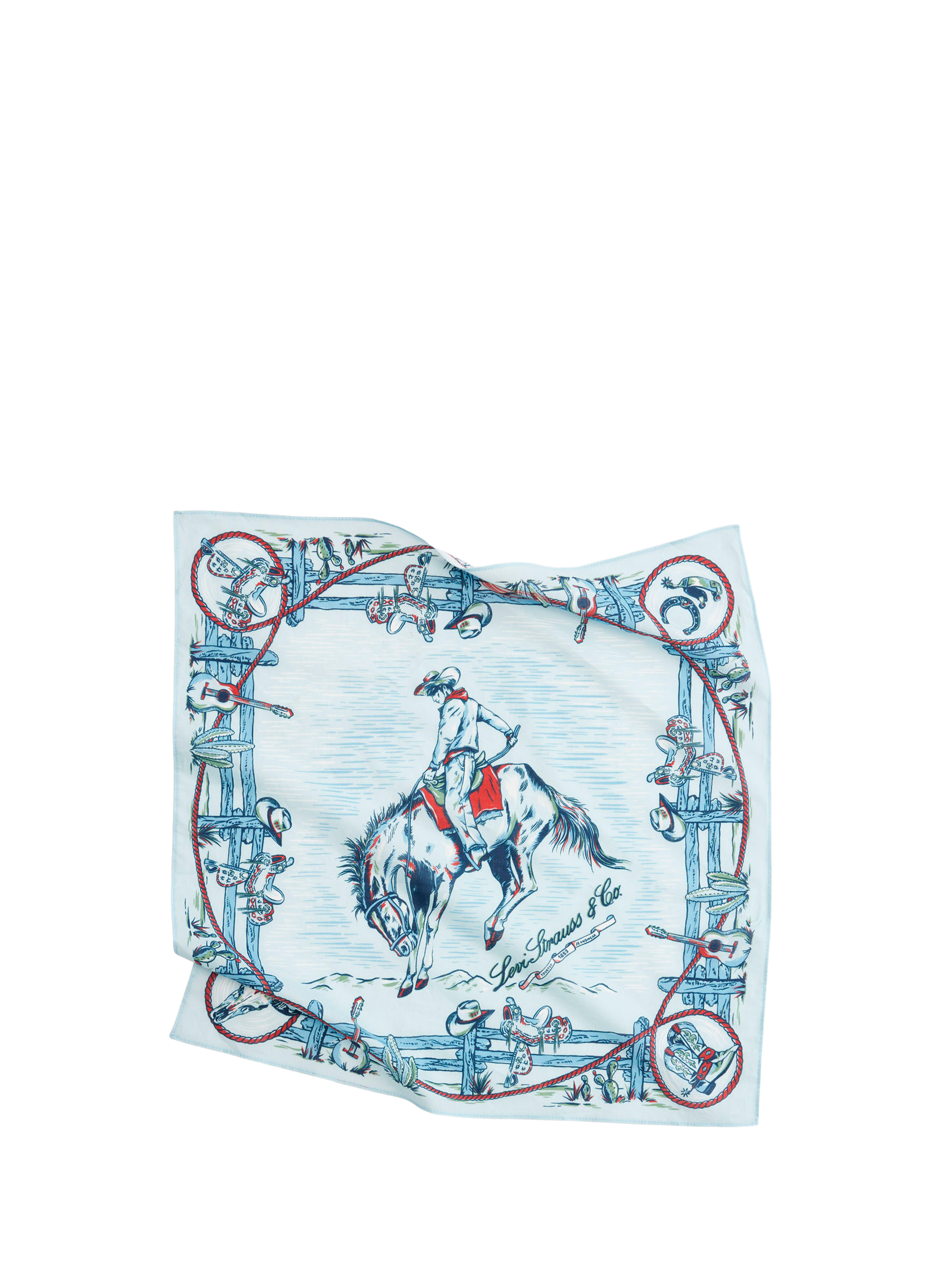 Printed scarf LEVIS ACCESSOIRES Blue