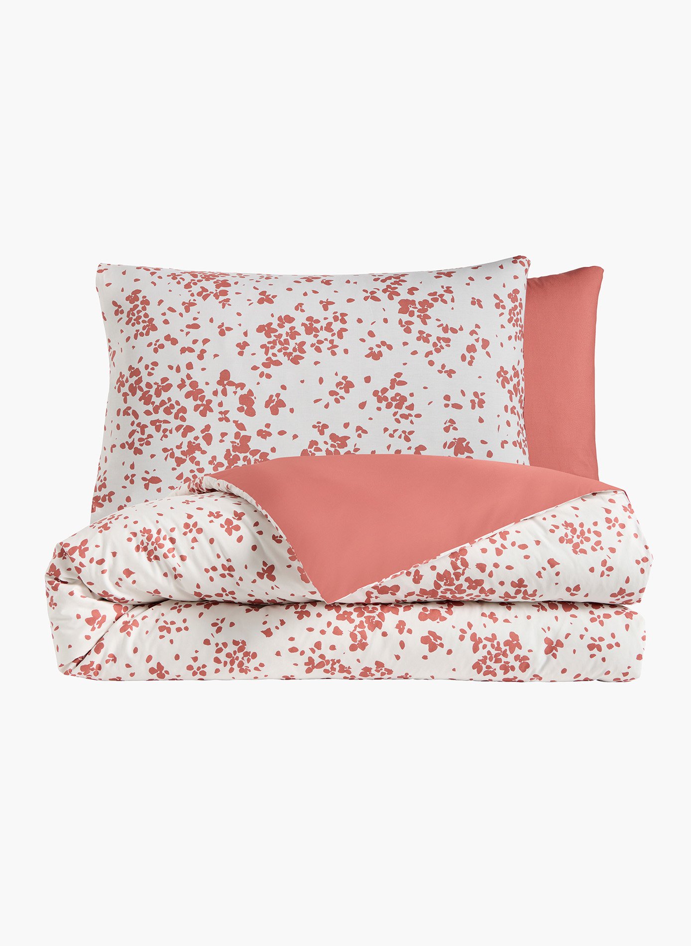 Pack housse de couette + taie(s) d'oreiller lodge ANNE DE SOLENE Rouge