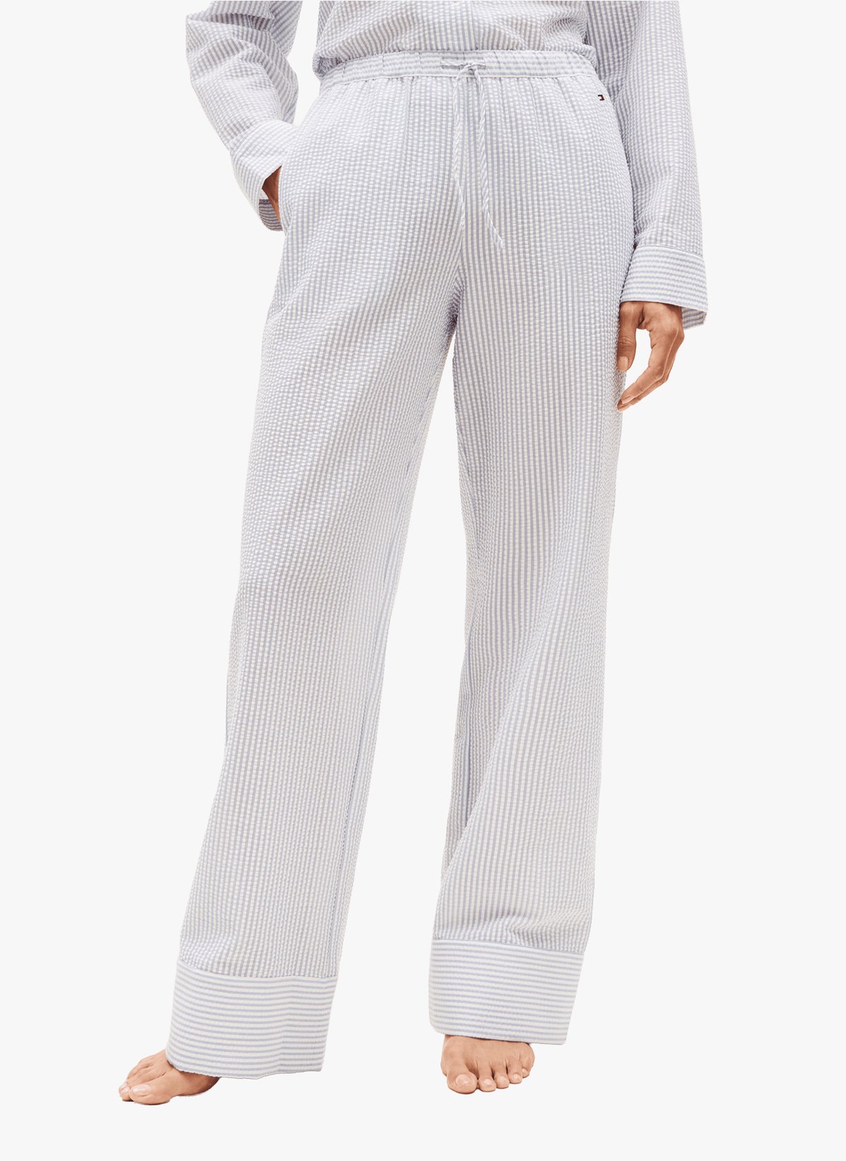 Pantalon de pyjama droit en maille gaufrée