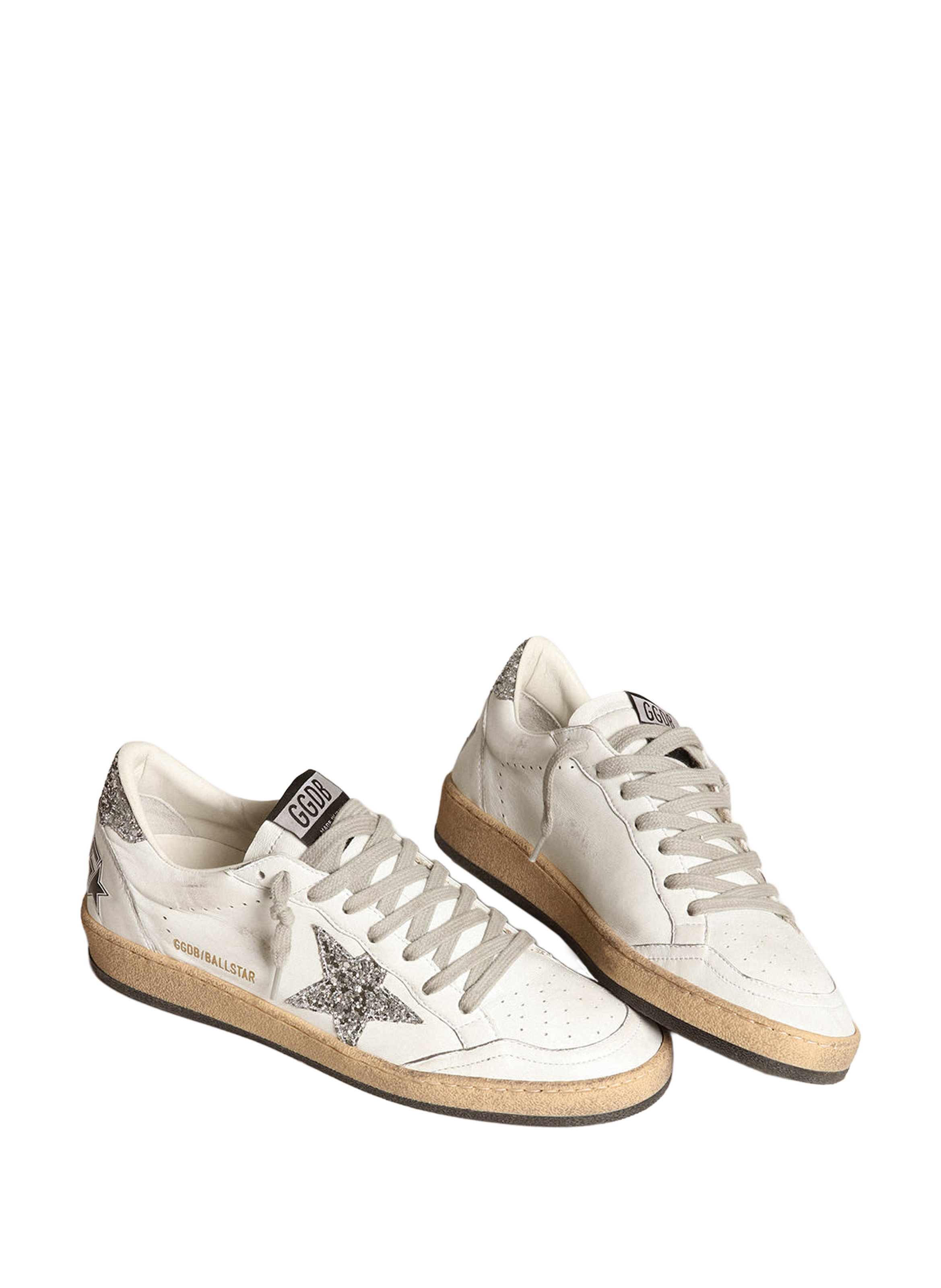 Basket Ball Star à étoile en cuir GOLDEN GOOSE Blanc