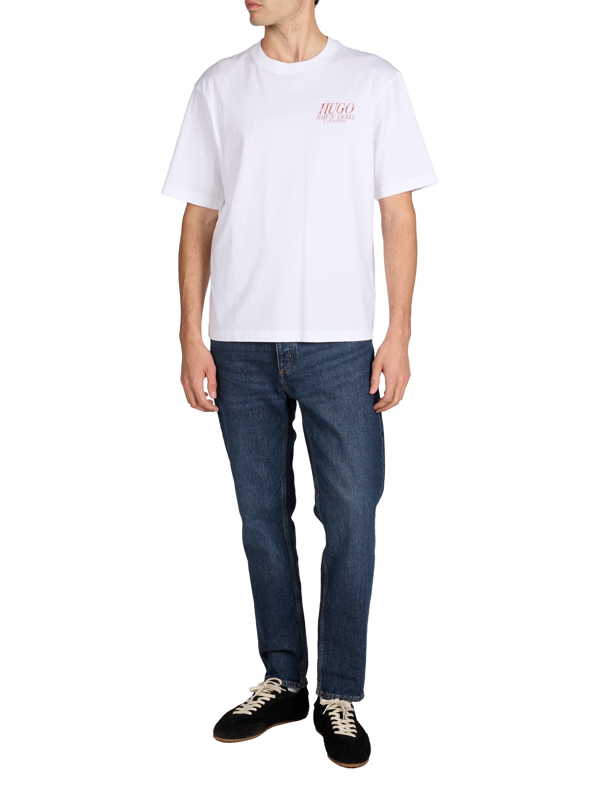 Straight-cut cotton-blend jeans HUGO BLUE Blue