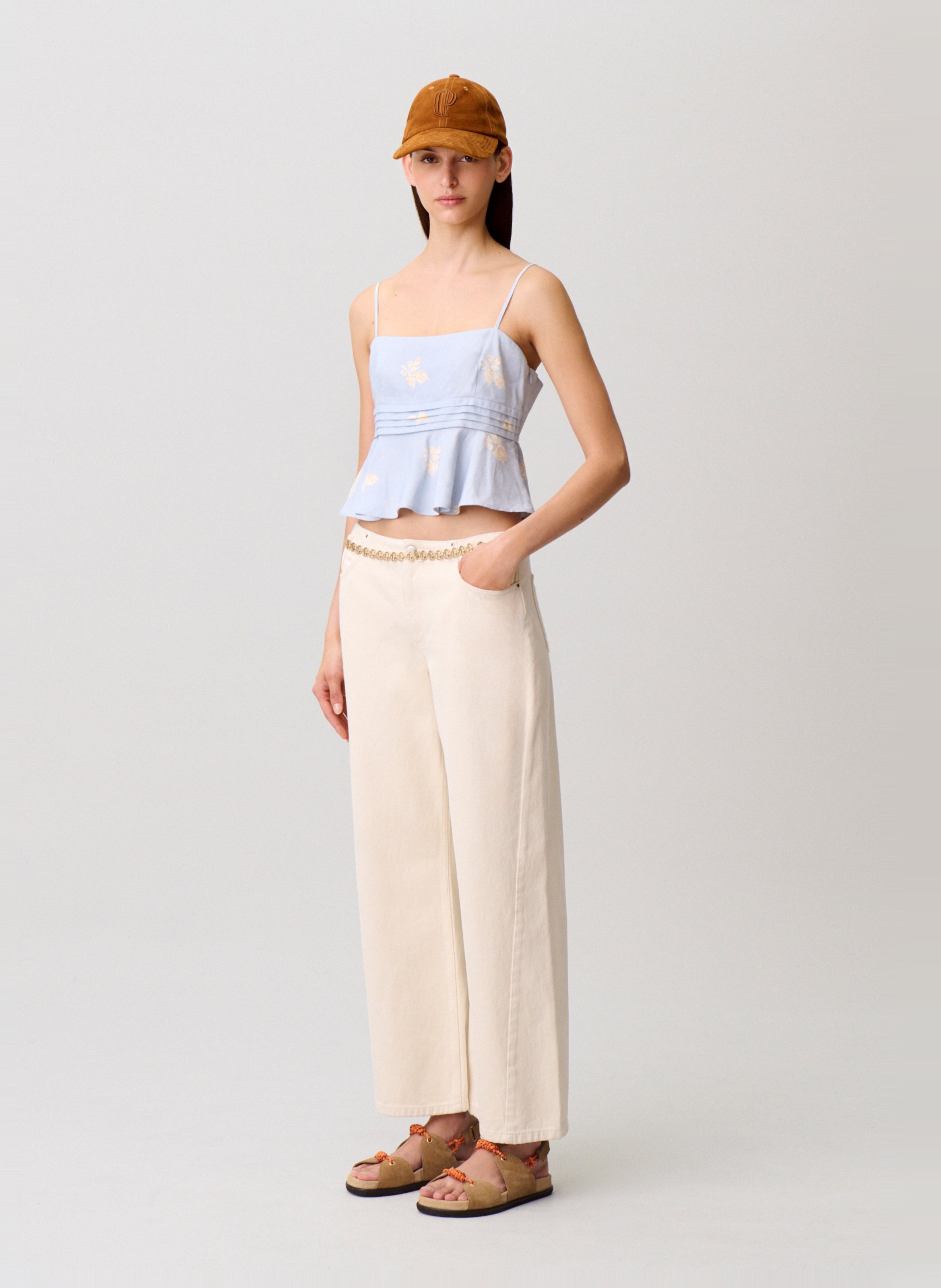 Top droit imprimé CLAUDIE PIERLOT Multicolore