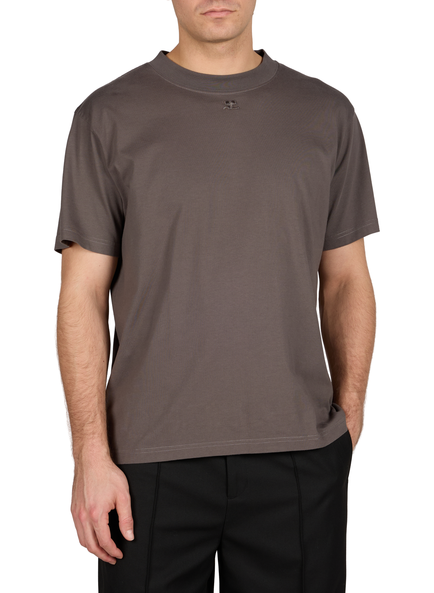 T-shirt en coton COURRÈGES Gris