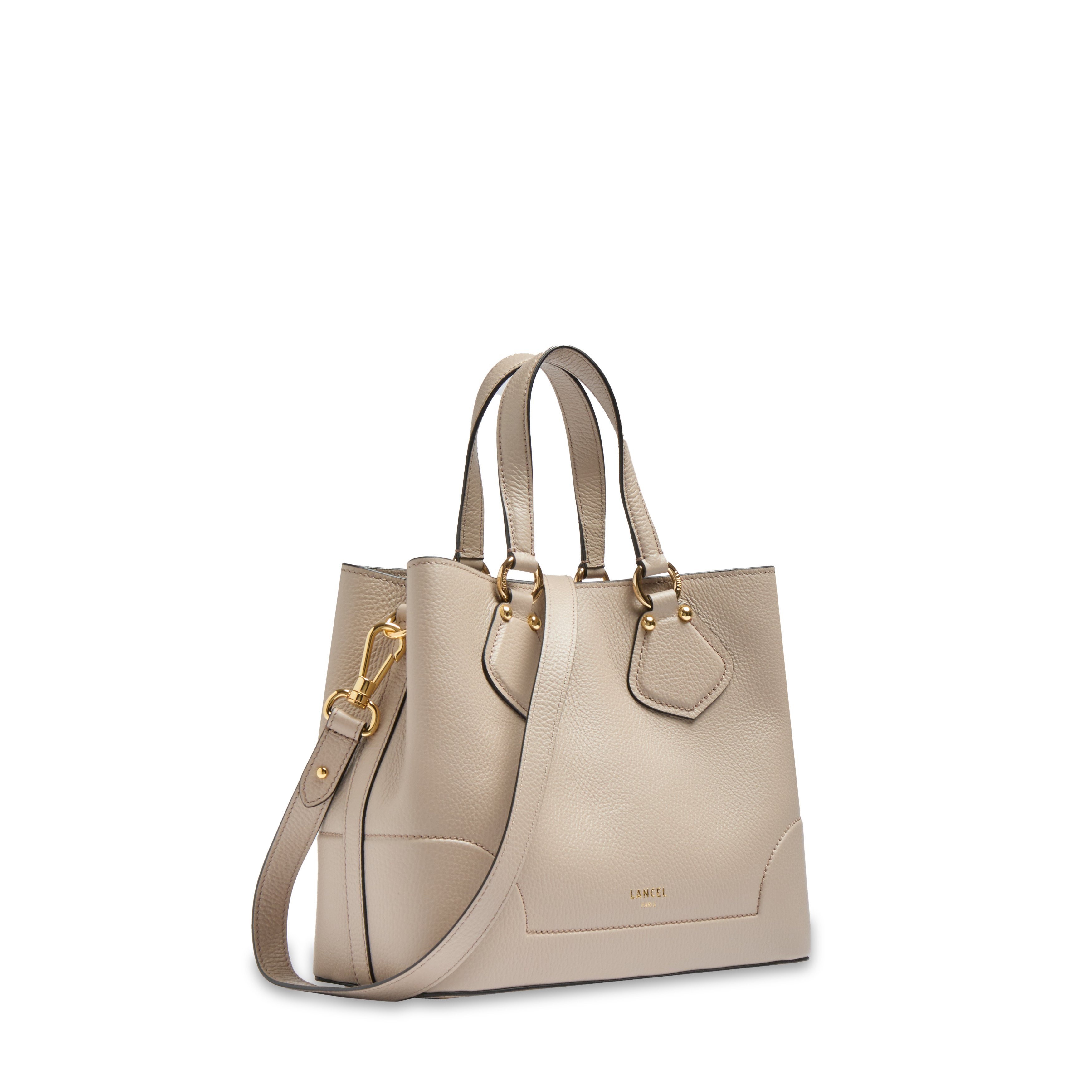 Sac carryall zippé s neo izy de lancel en cuir LANCEL Gris