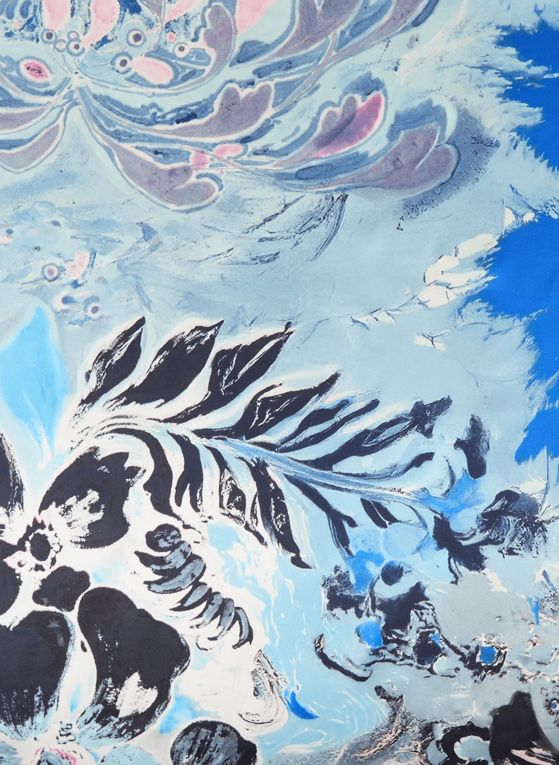 Silk square scarf PETRUSSE Blue