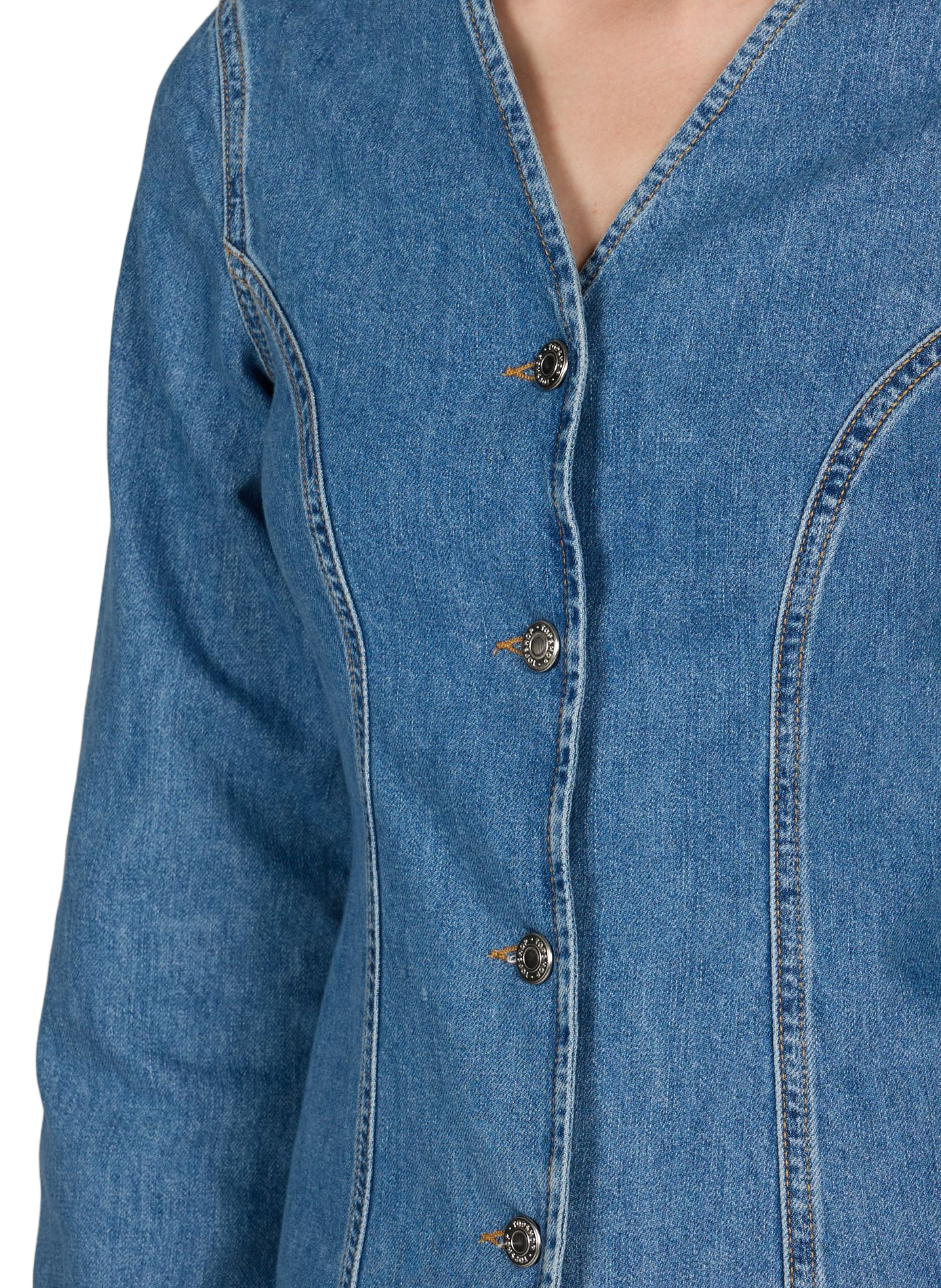 Cotton denim shirt TOPSHOP Blue