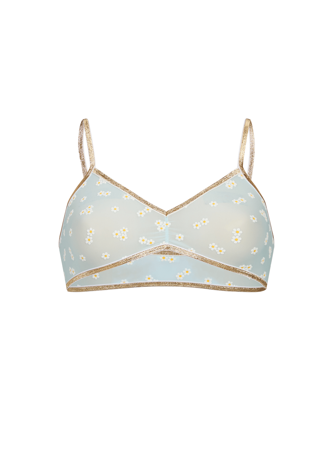 Georgia daisy pattern bralette LA NOUVELLE Blue