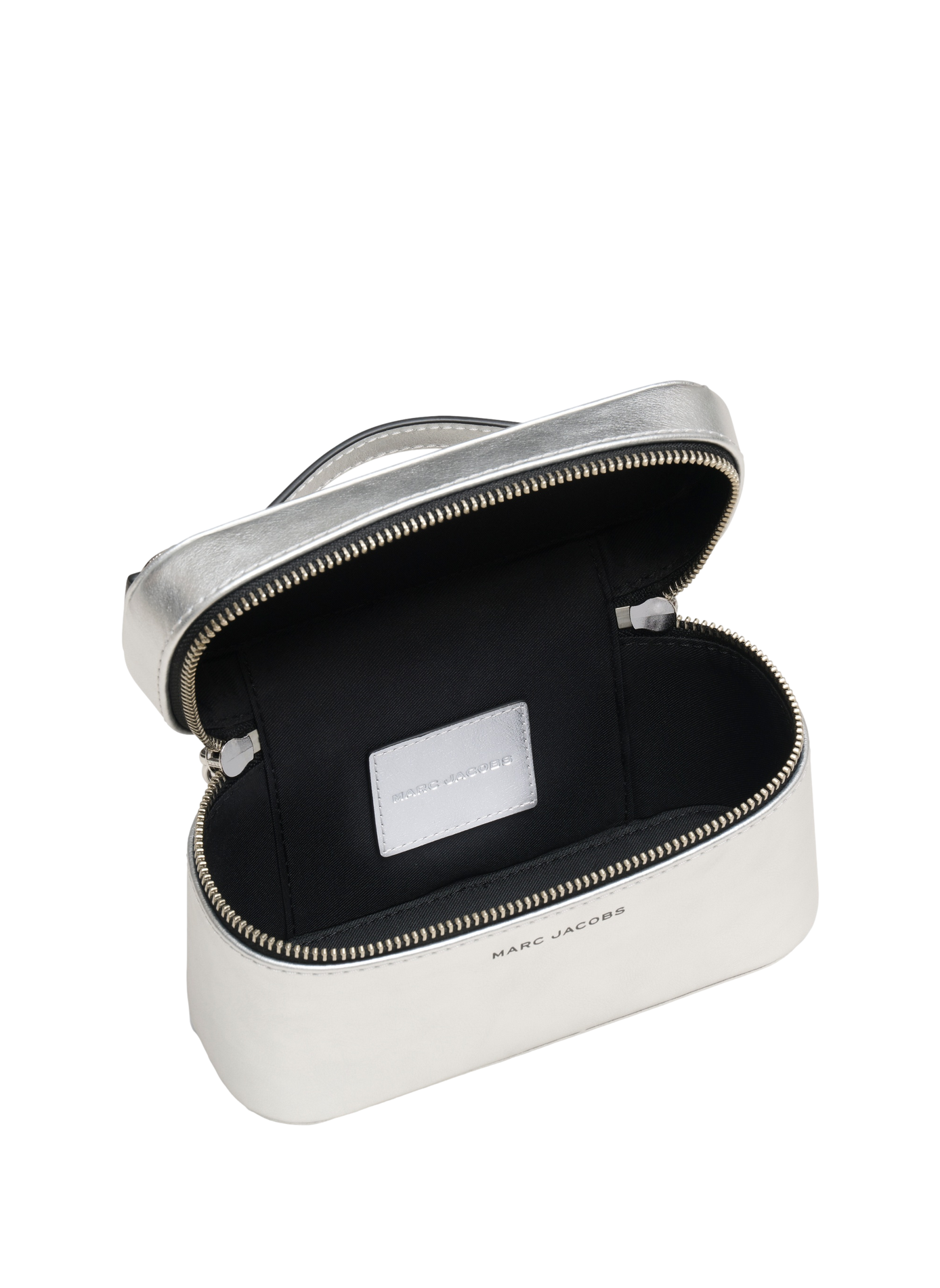 Pochette The Scene Vanity en cuir métallisé MARC JACOBS Argent