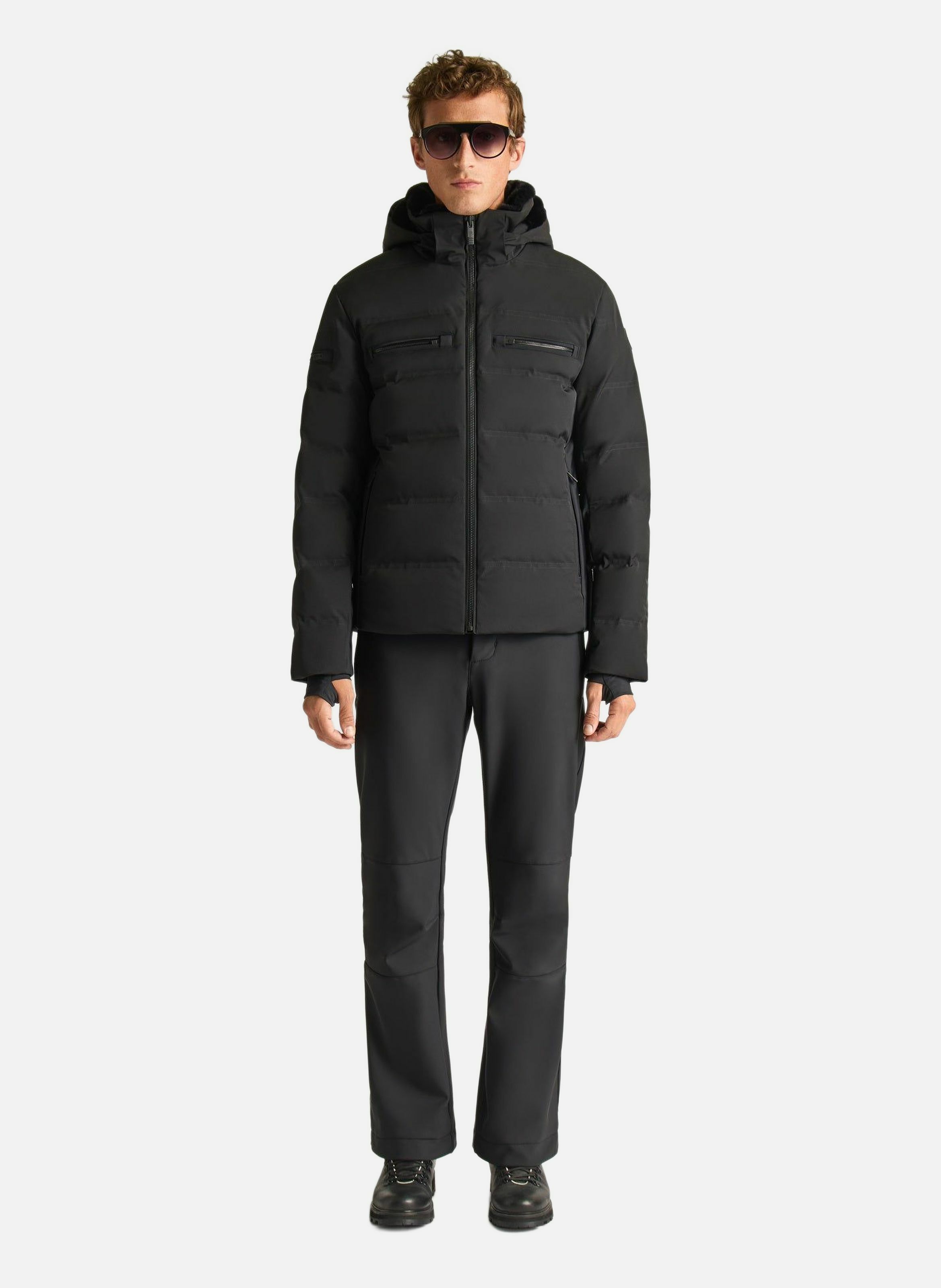 Ski-jas Berlioz met opstaande kraag en regular fit FUSALP Zwart
