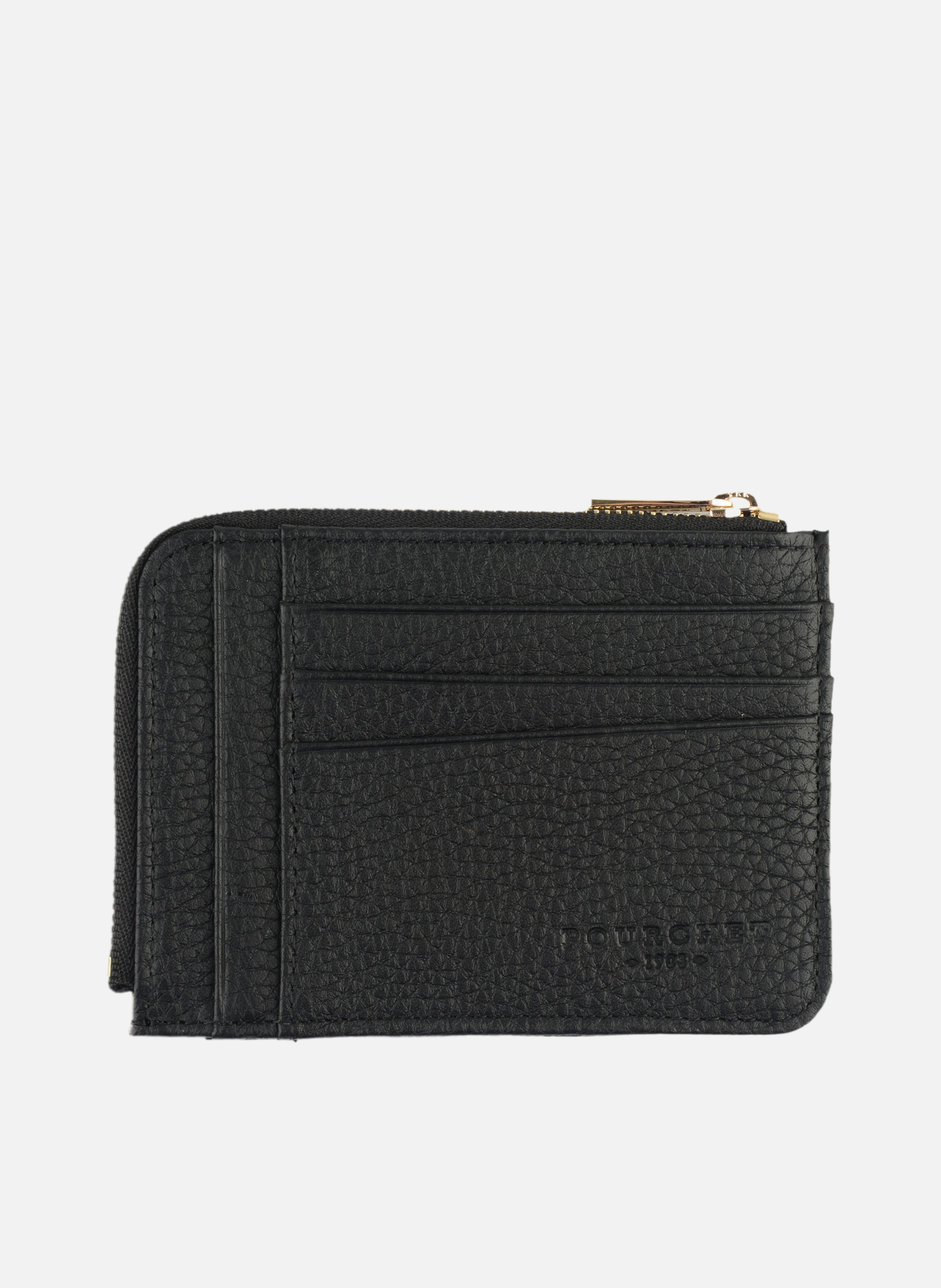 Club | porte-monnaie & porte-cartes en cuir de vachette POURCHET Noir