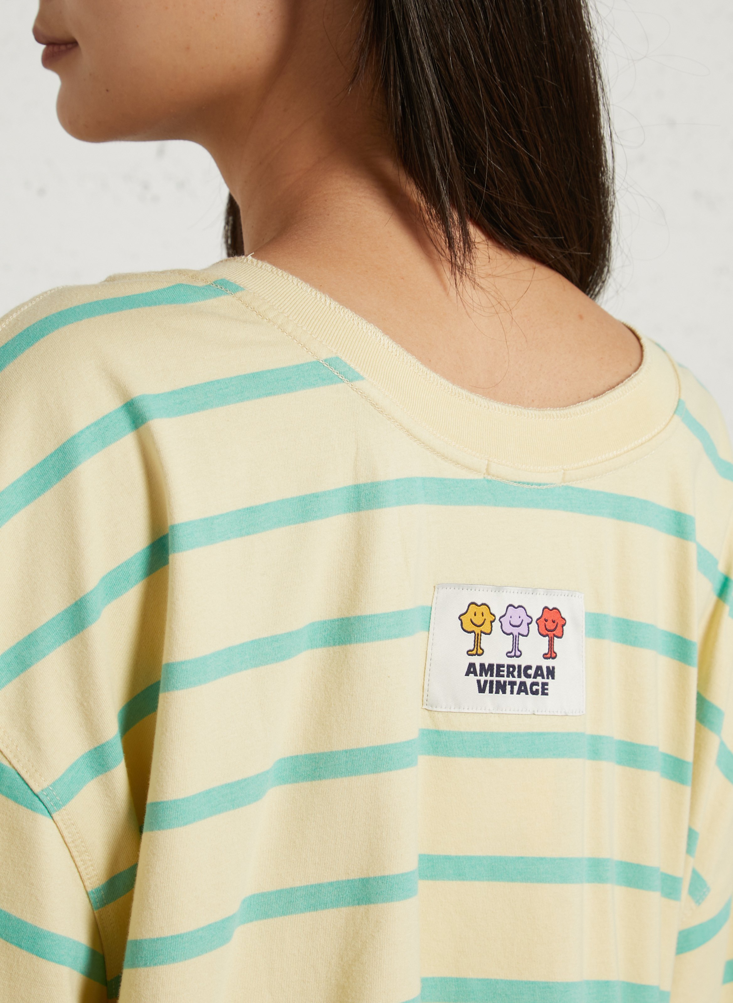 T-shirt oversize en coton gixy AMERICAN VINTAGE Beige
