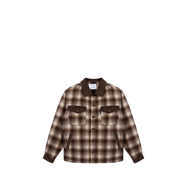 Blouson ample à carreaux en laine mélangée Blouson ample à carreaux en laine mélangée