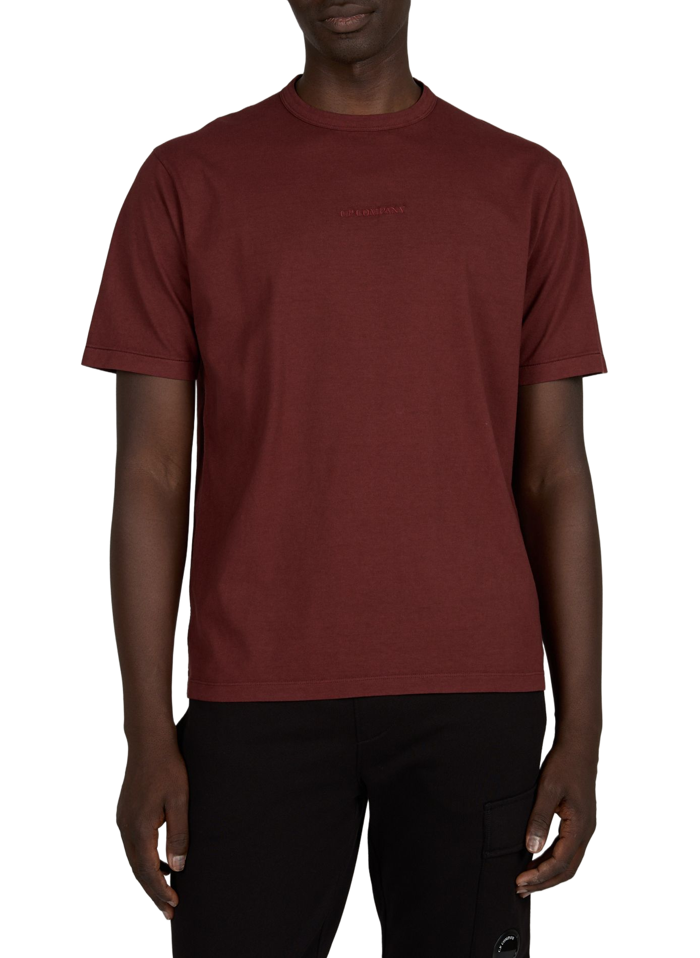 T-shirt met katoenen logo CP COMPANY Rood
