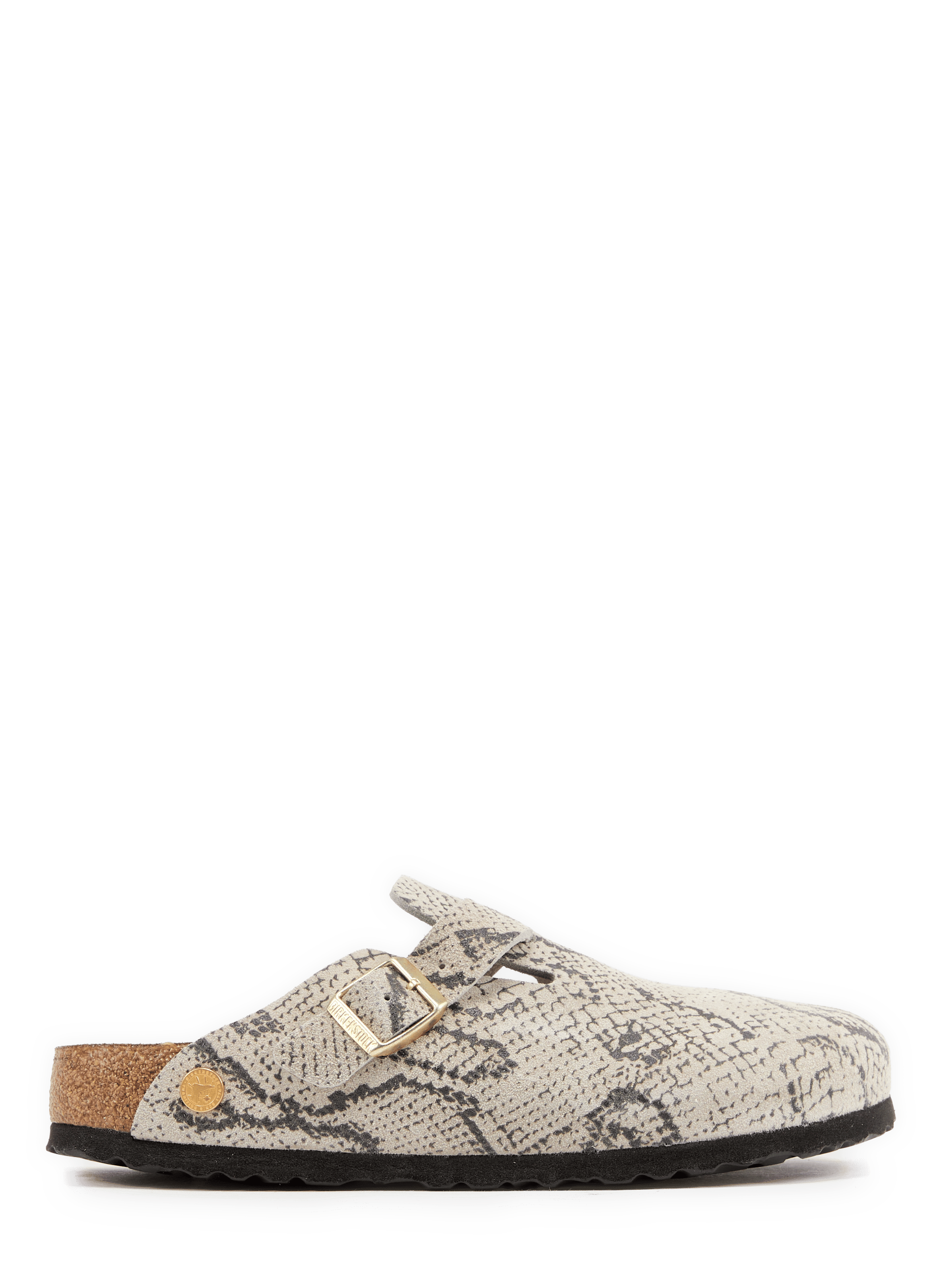 Boston Clogs mit Animal-Print aus Leder BIRKENSTOCK Beige
