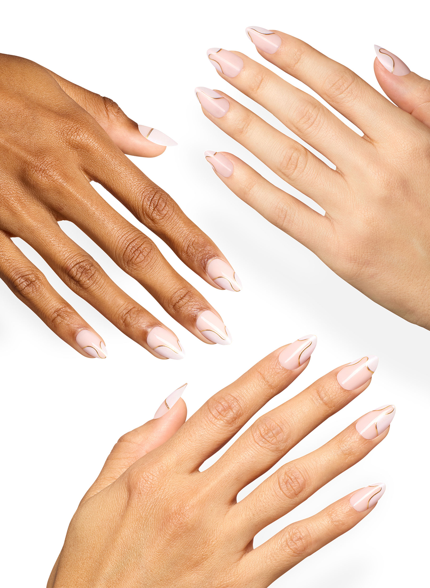 24K Goteo - xPress/On OPI Rose clair & doré