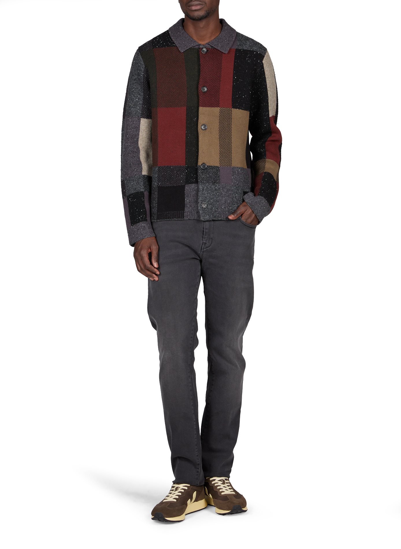 Bedruckter Wollmischungs-Cardigan PAUL SMITH Schwarz