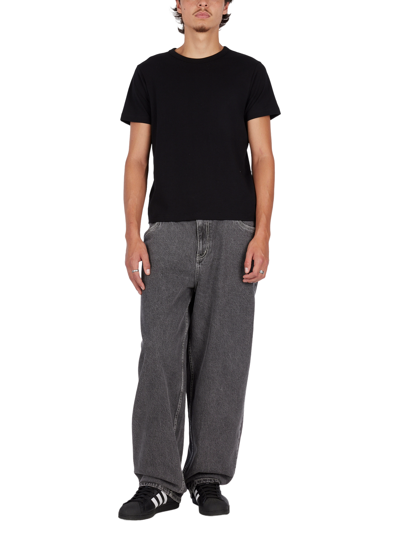 Wide cotton jeans DIME Black
