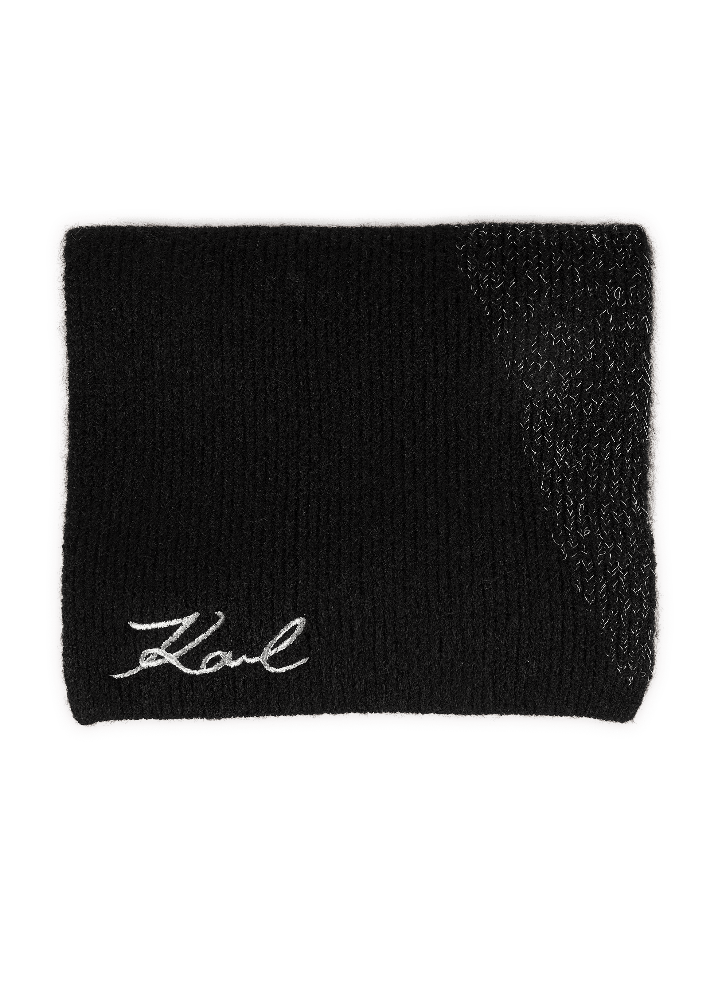 Printed K/Signature Scarf KARL LAGERFELD Black