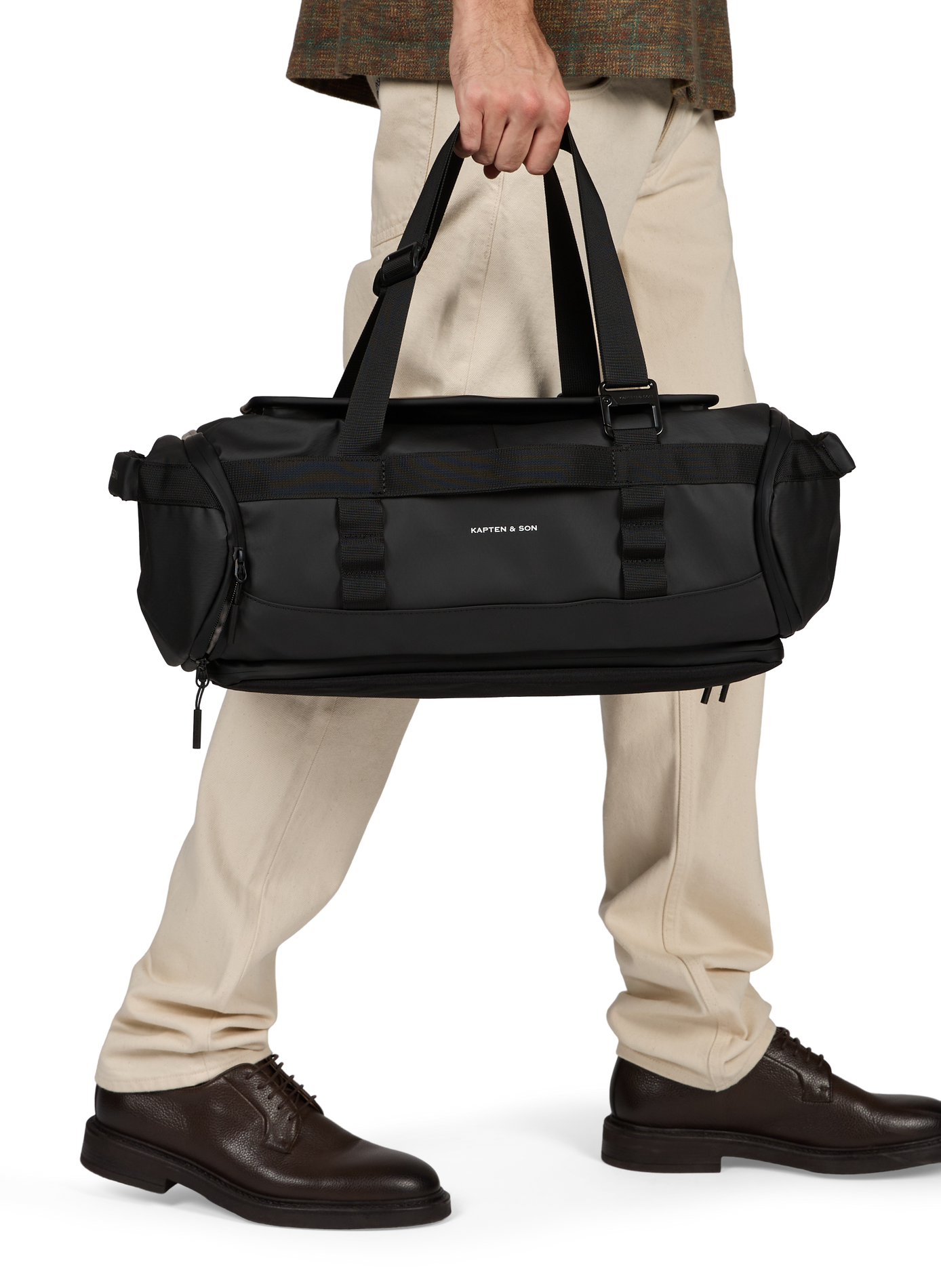 Reisetasche mit mehreren Taschen Lissabon KAPTEN & SON Schwarz