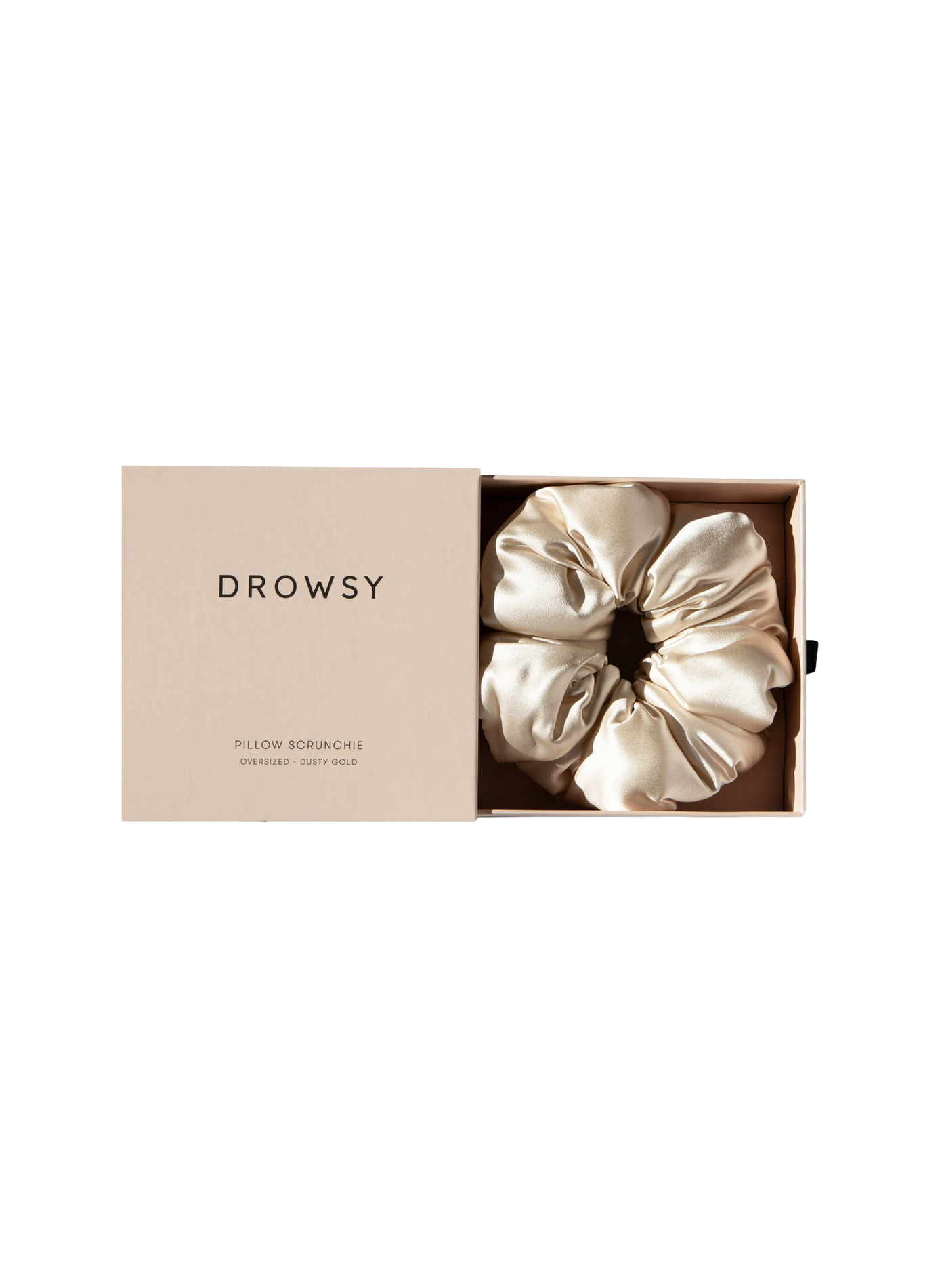 Chouchou large en soie mélangée DROWSY Doré