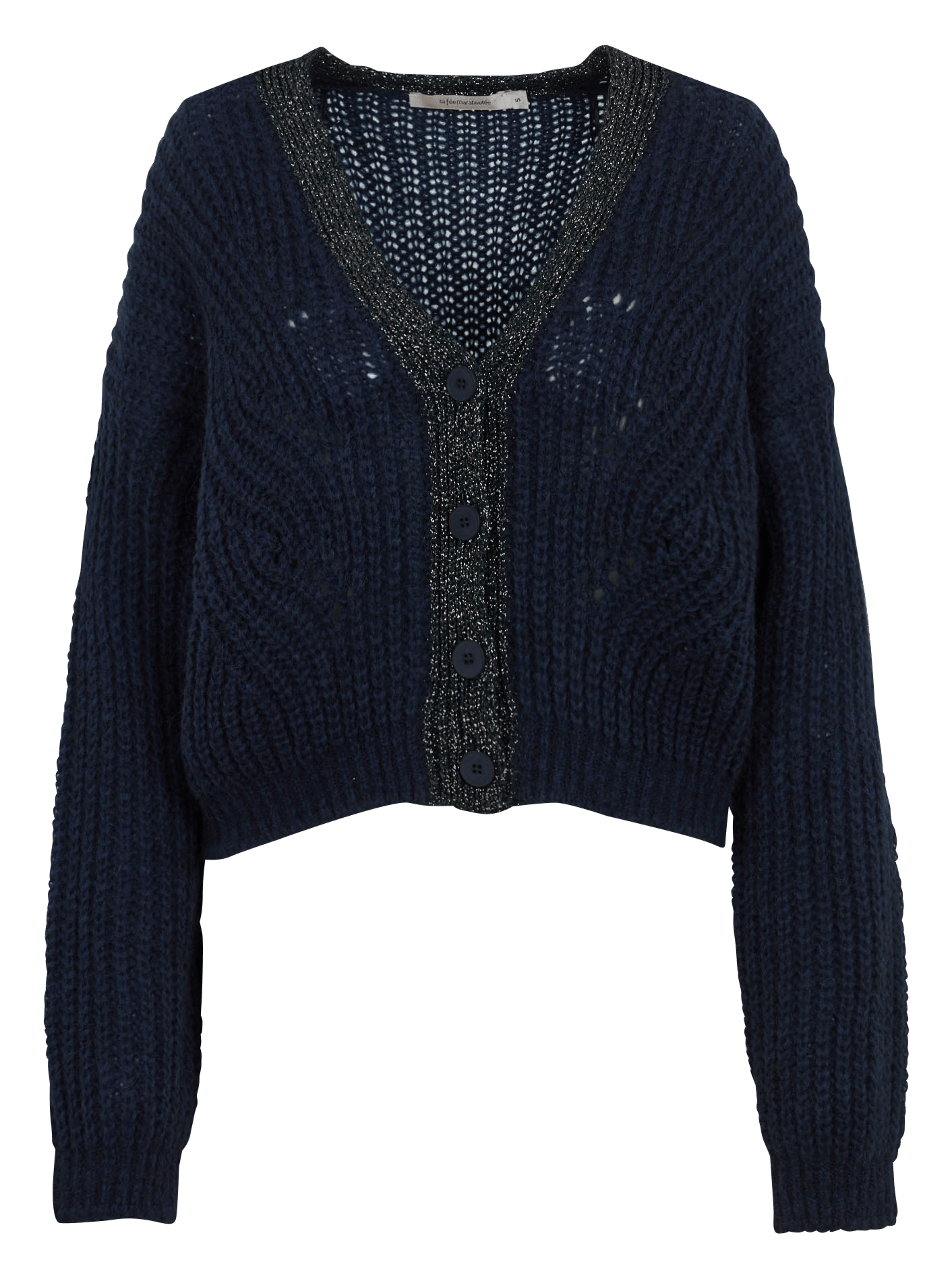 Ruimvallend vest met iriserende strepen LA FEE MARABOUTEE Blauw