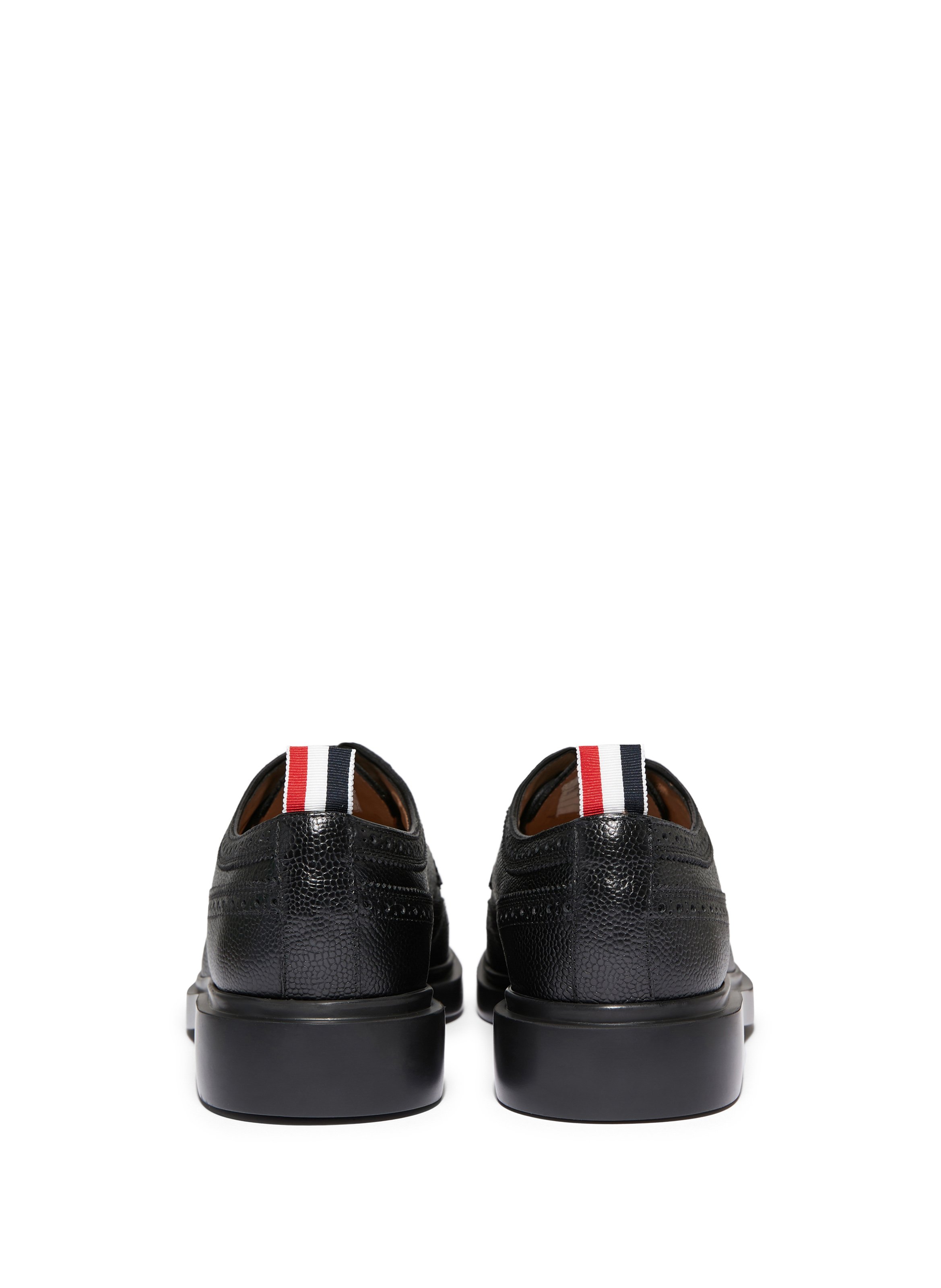 Grained leather Brogues THOM BROWNE Black