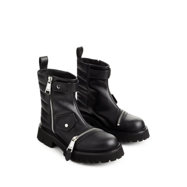 Bottines matelassées avec zips