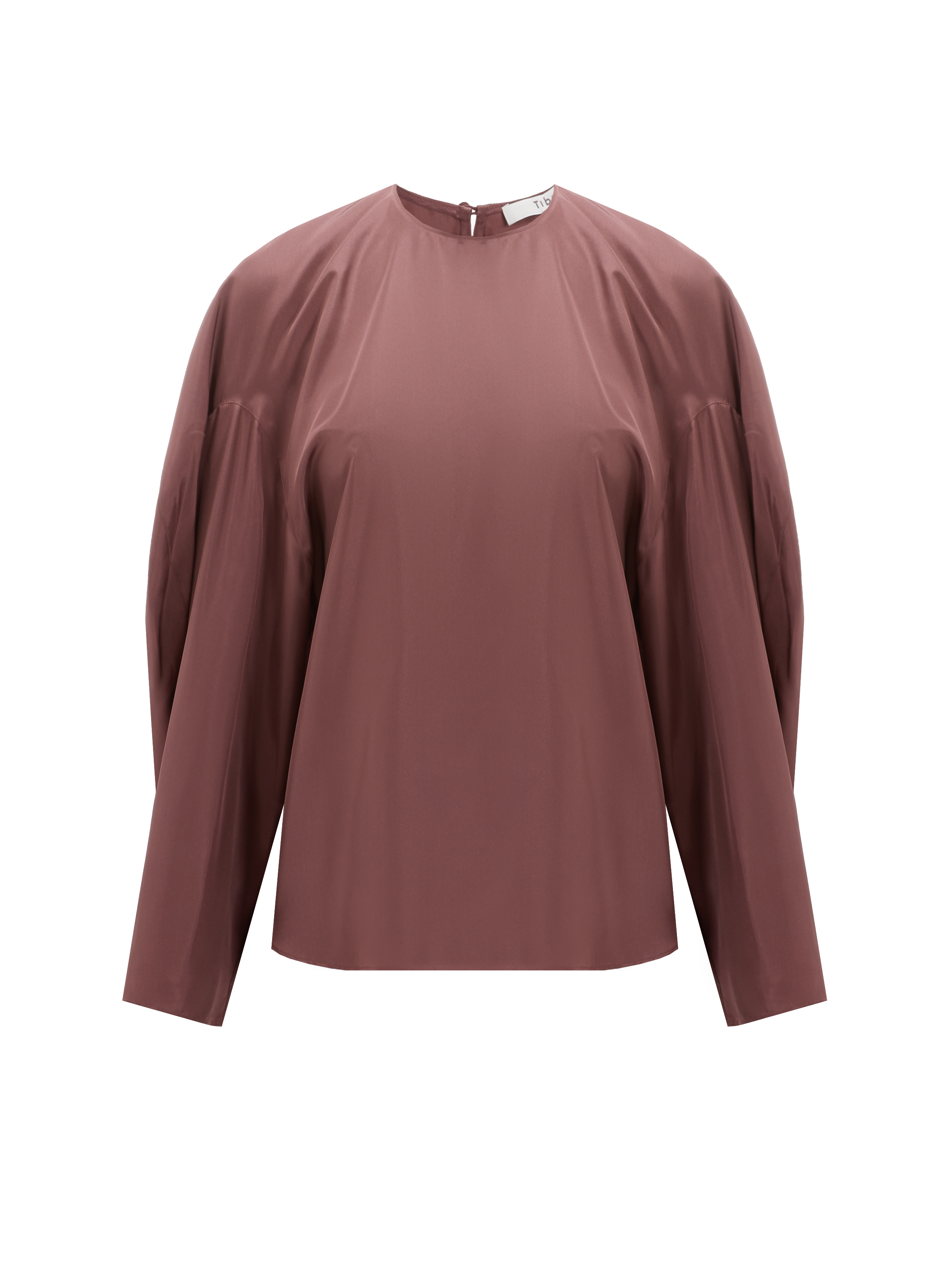 Blouse en soie TIBI Marron