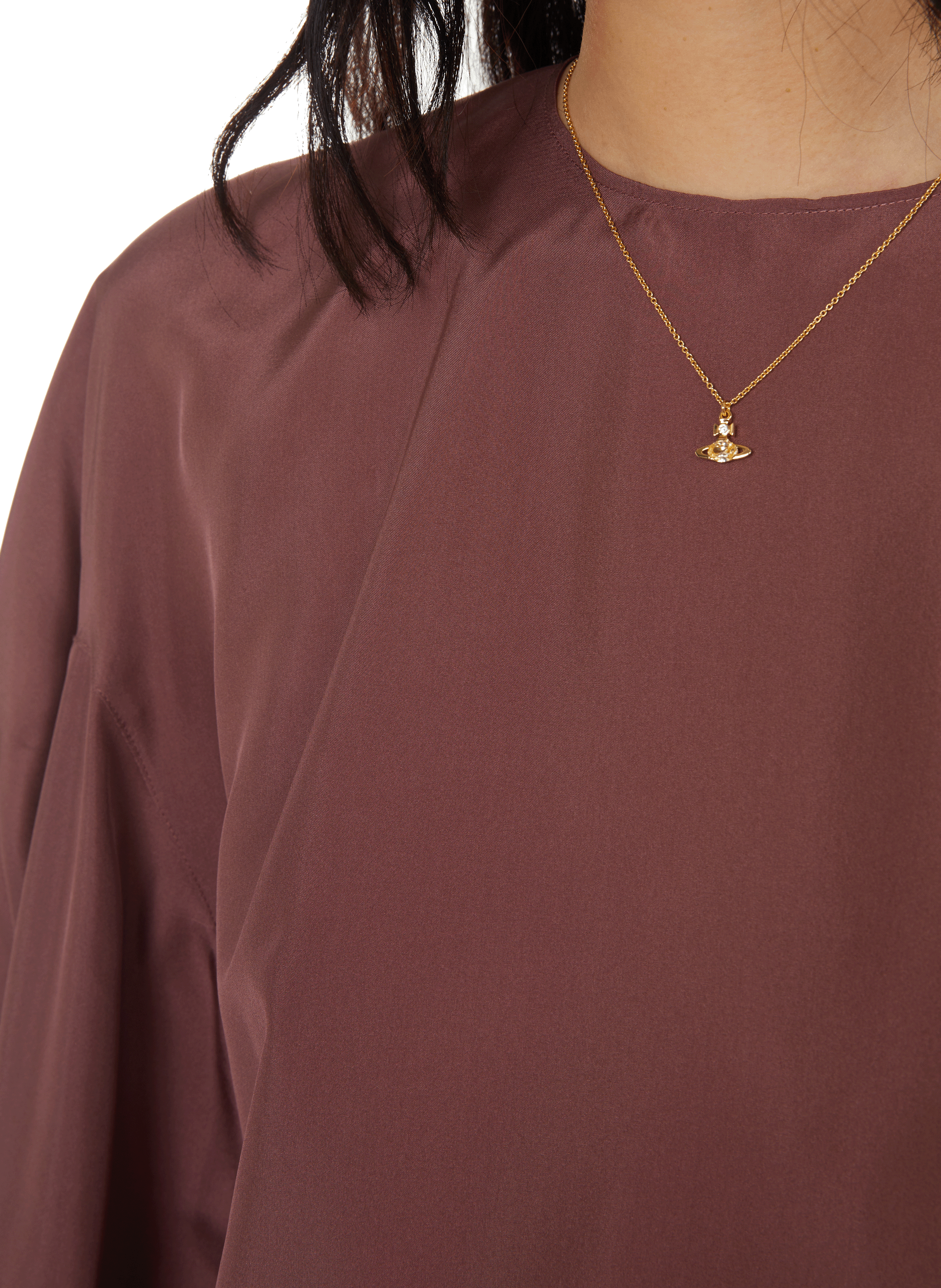 Blouse en soie TIBI Marron
