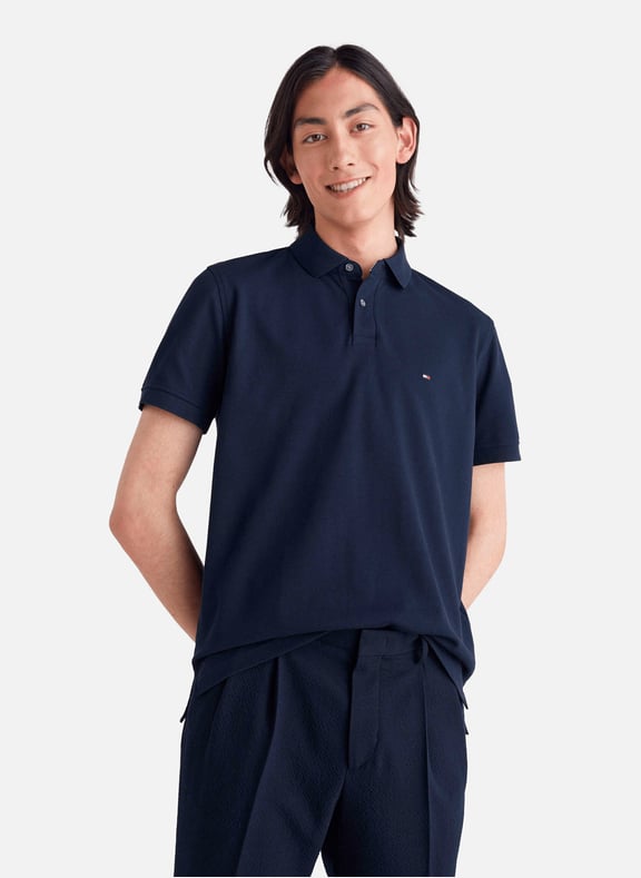 Polo en coton organique Bleu by TOMMY HILFIGER TOMMY HILFIGER Polo en coton organique Bleu
