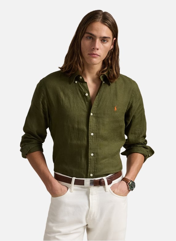 Slim Fit Polo Lin Homme Chemise Slim Fit En Lin Pour Homme Ralph