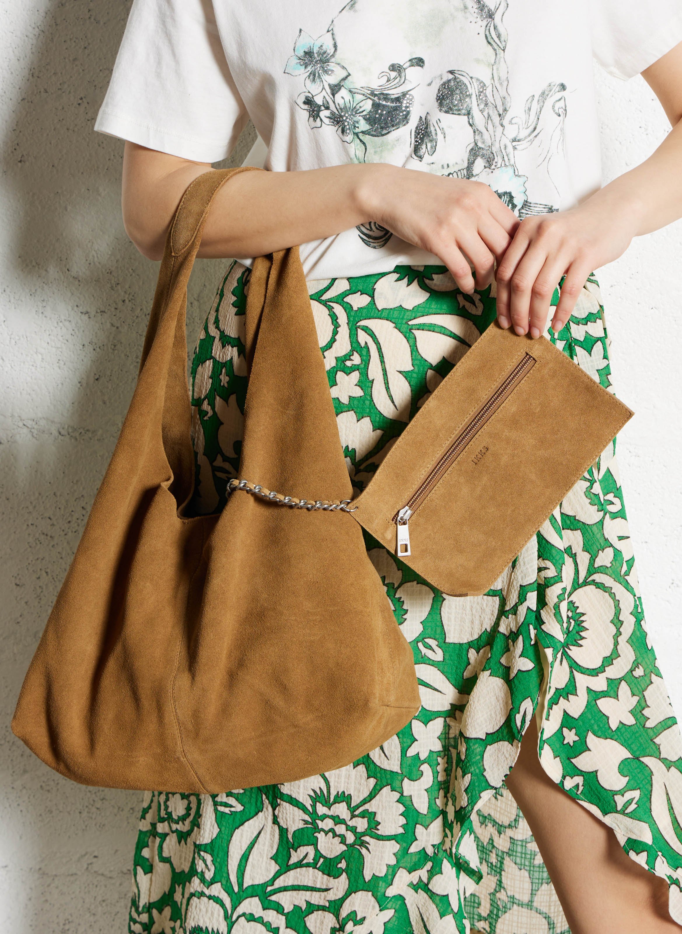Sac à main en cuir IKKS Marron