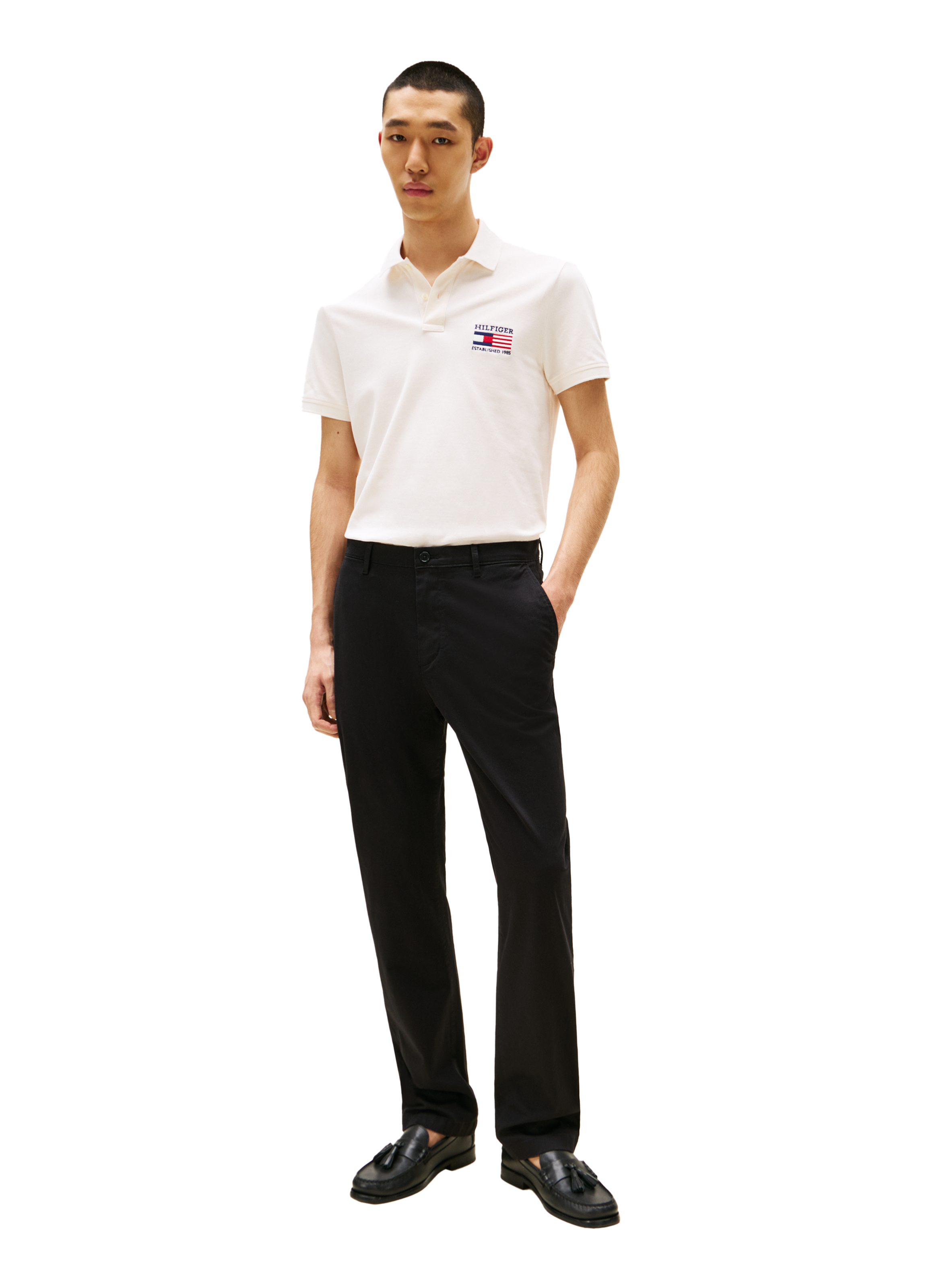 Cotton-blend polo shirt TOMMY HILFIGER Beige