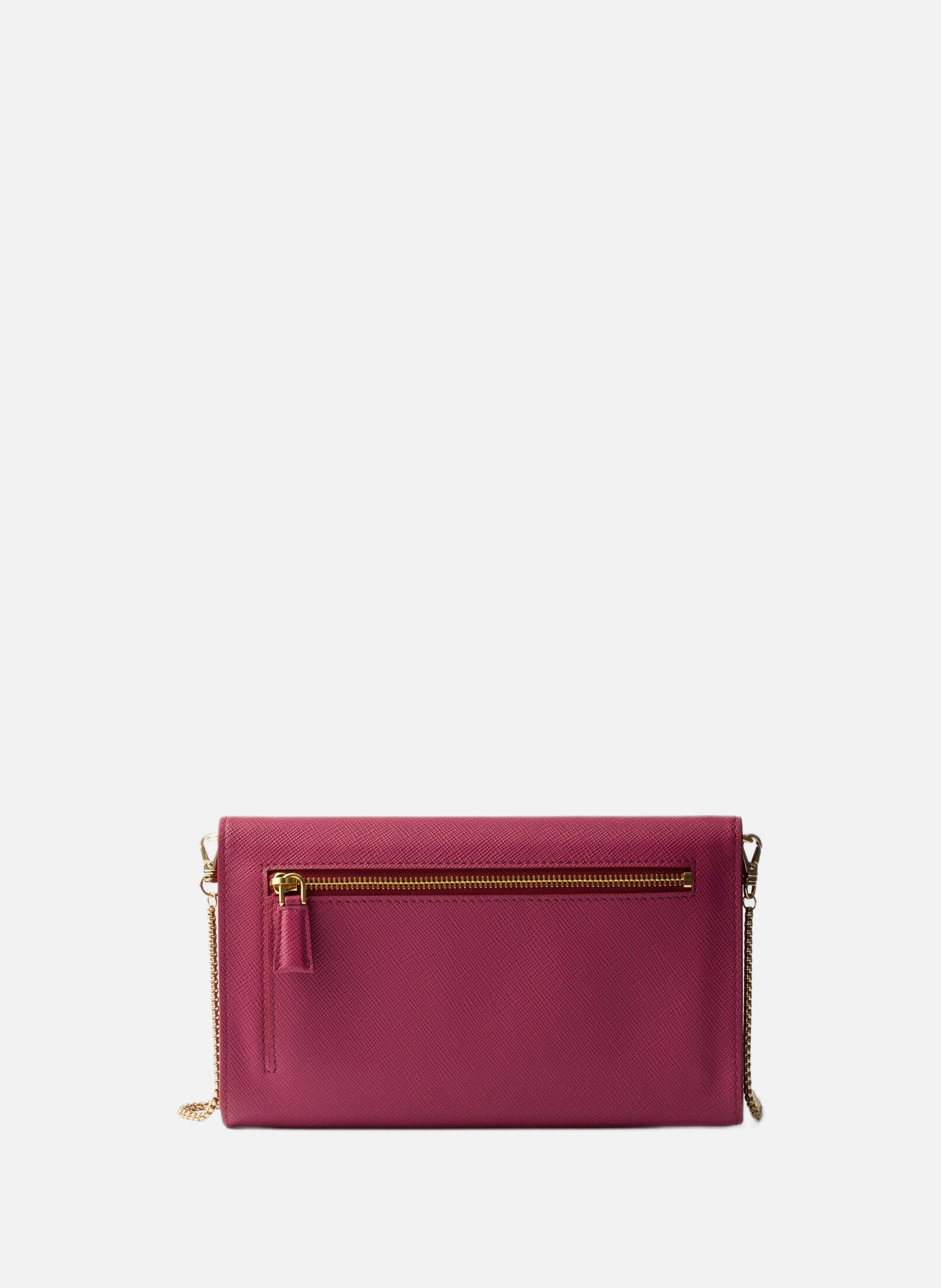 Mini sac en cuir saffiano PRADA Rose