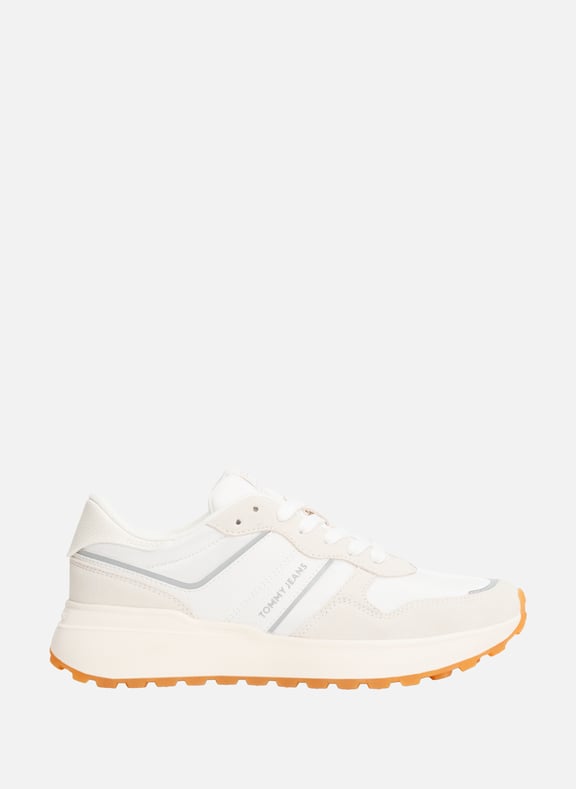 Serrated suede sneakers Beige by TOMMY HILFIGER TOMMY HILFIGER Serrated suede sneakers Beige