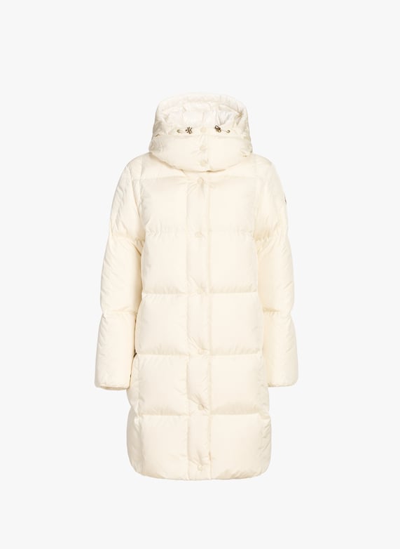 Doudoune matelassée mi-longue | Blanc by MONCLER Doudoune matelassée mi-longue Blanc